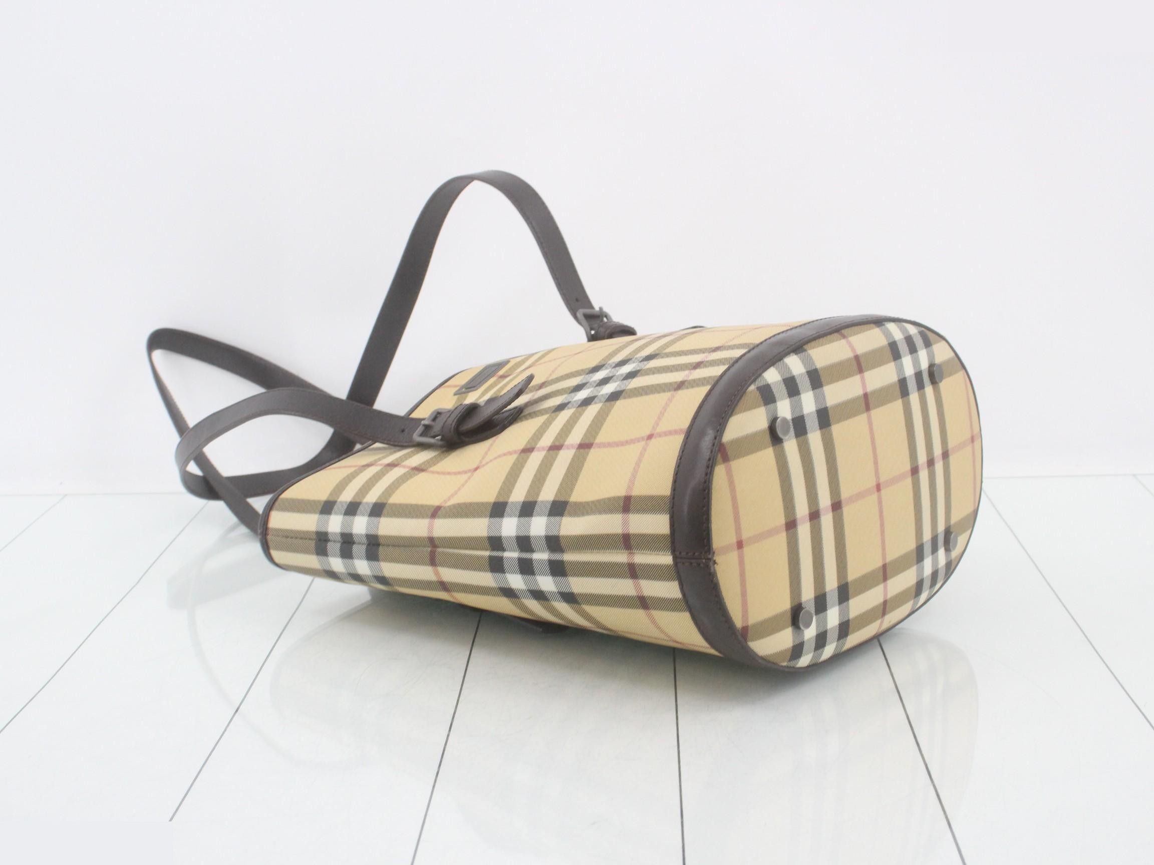 Nova Check Bucket Tote Bag with Dust Bag — view 5