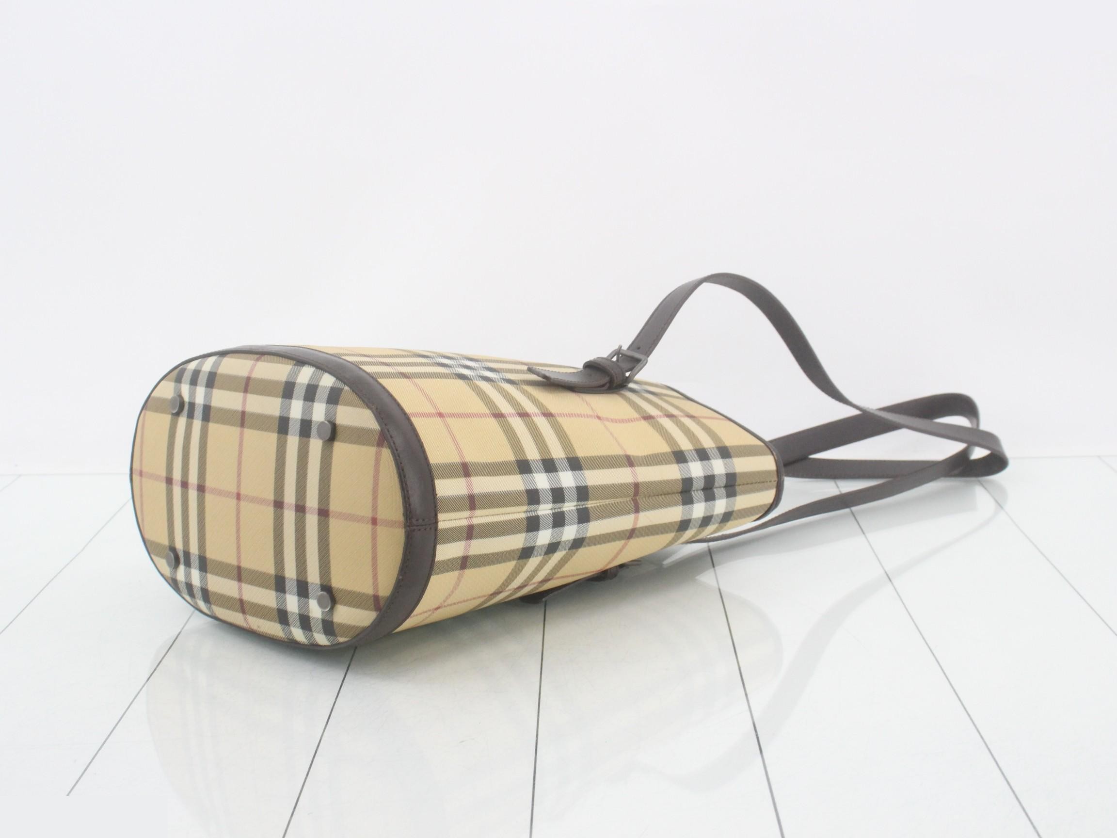 Nova Check Bucket Tote Bag with Dust Bag — view 6