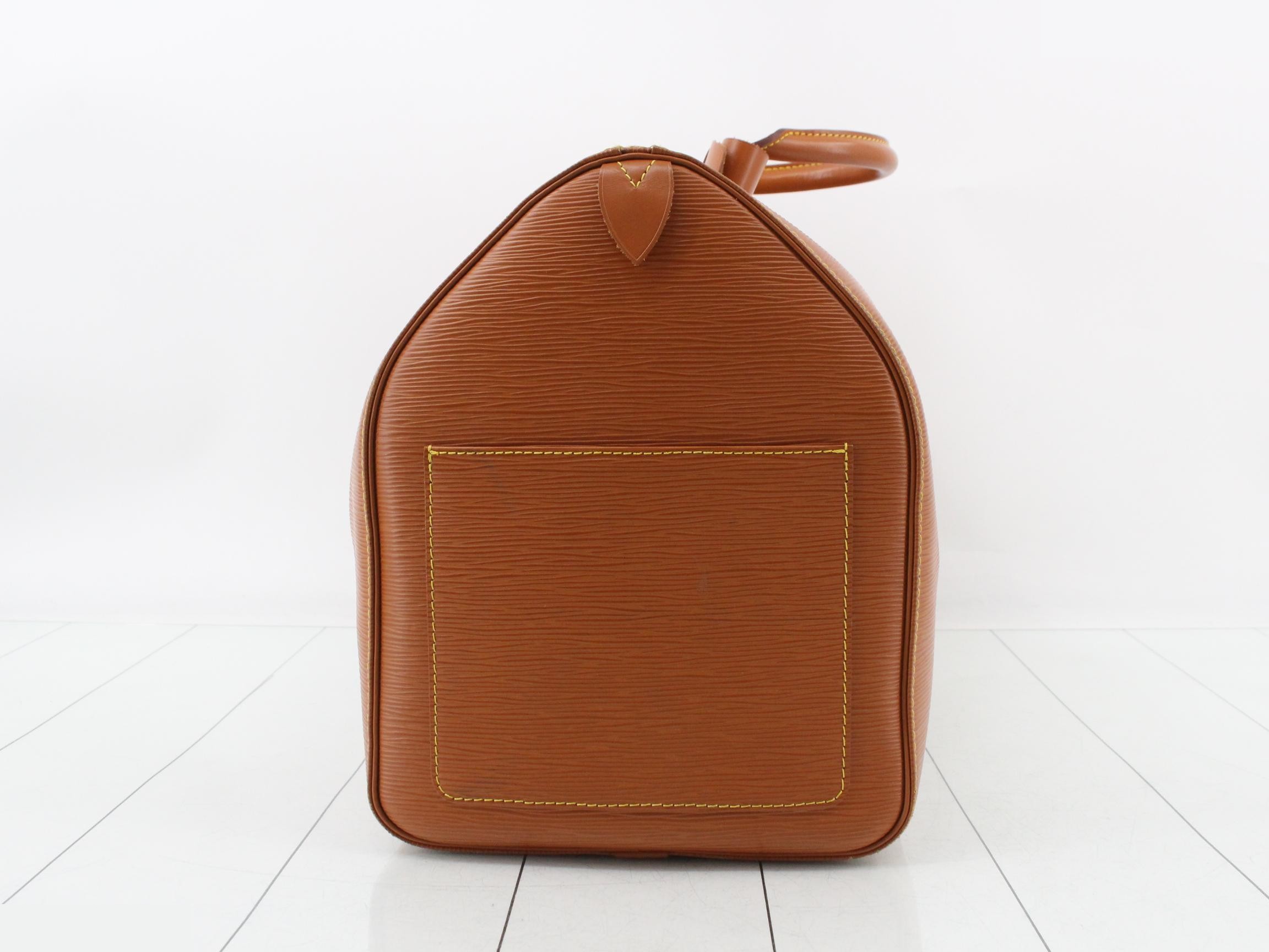 Epi Keepall 50 Zipang Gold Boston Bag — view 3