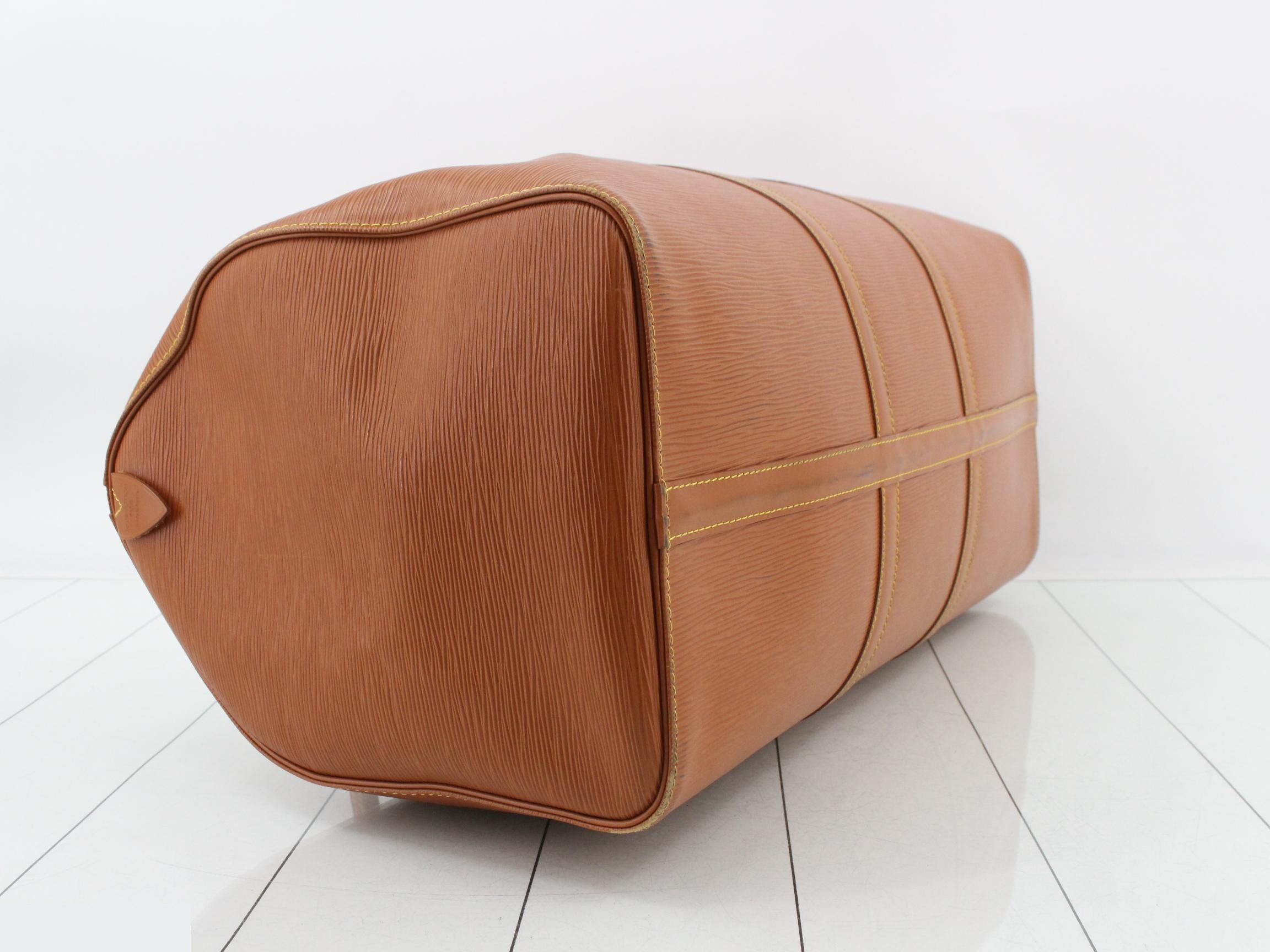 Epi Keepall 50 Zipang Gold Boston Bag — view 5
