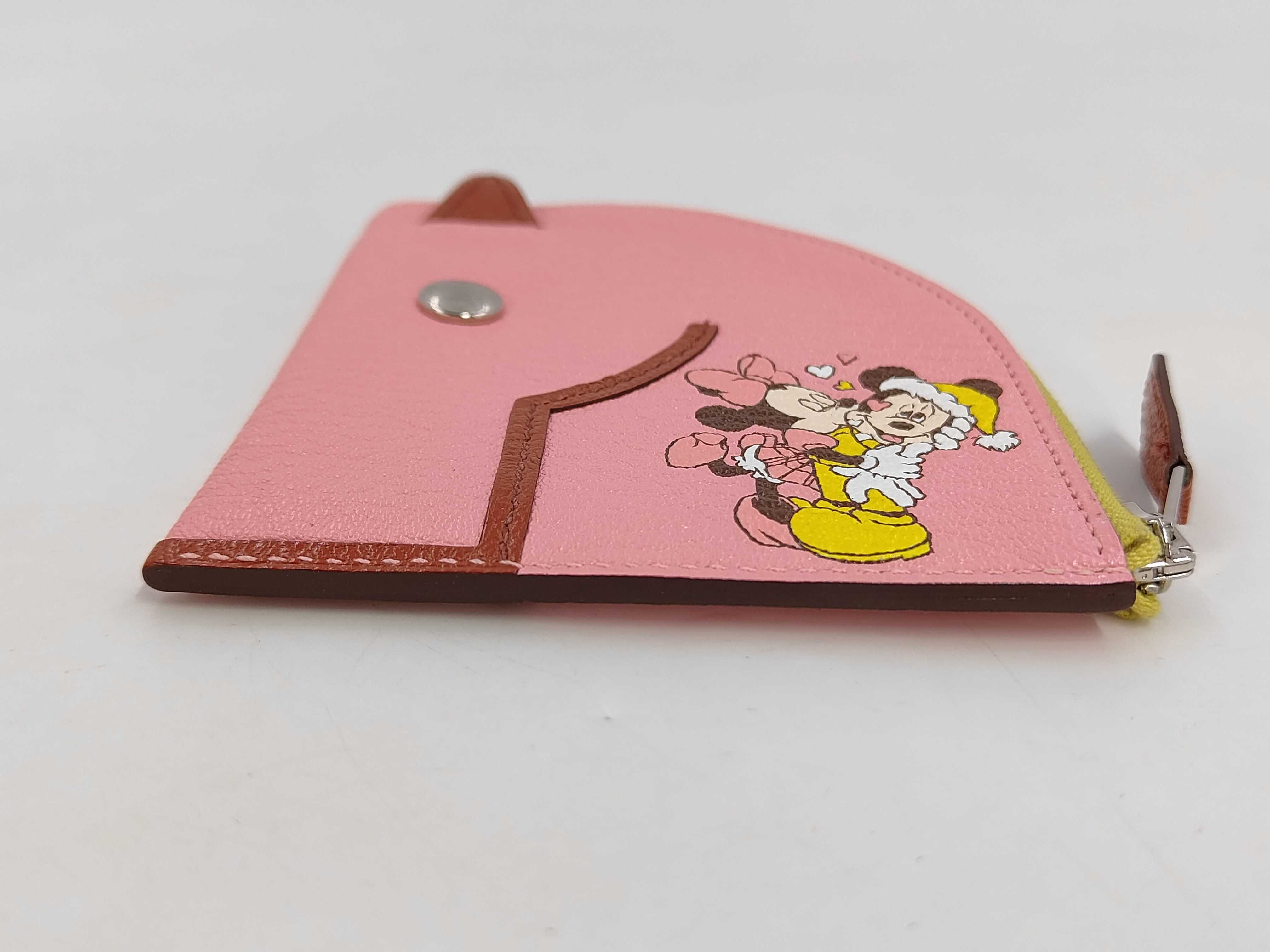 Paddock Chevre Mysore Pink Silver Hardware Y Stamp Coin Case — view 3