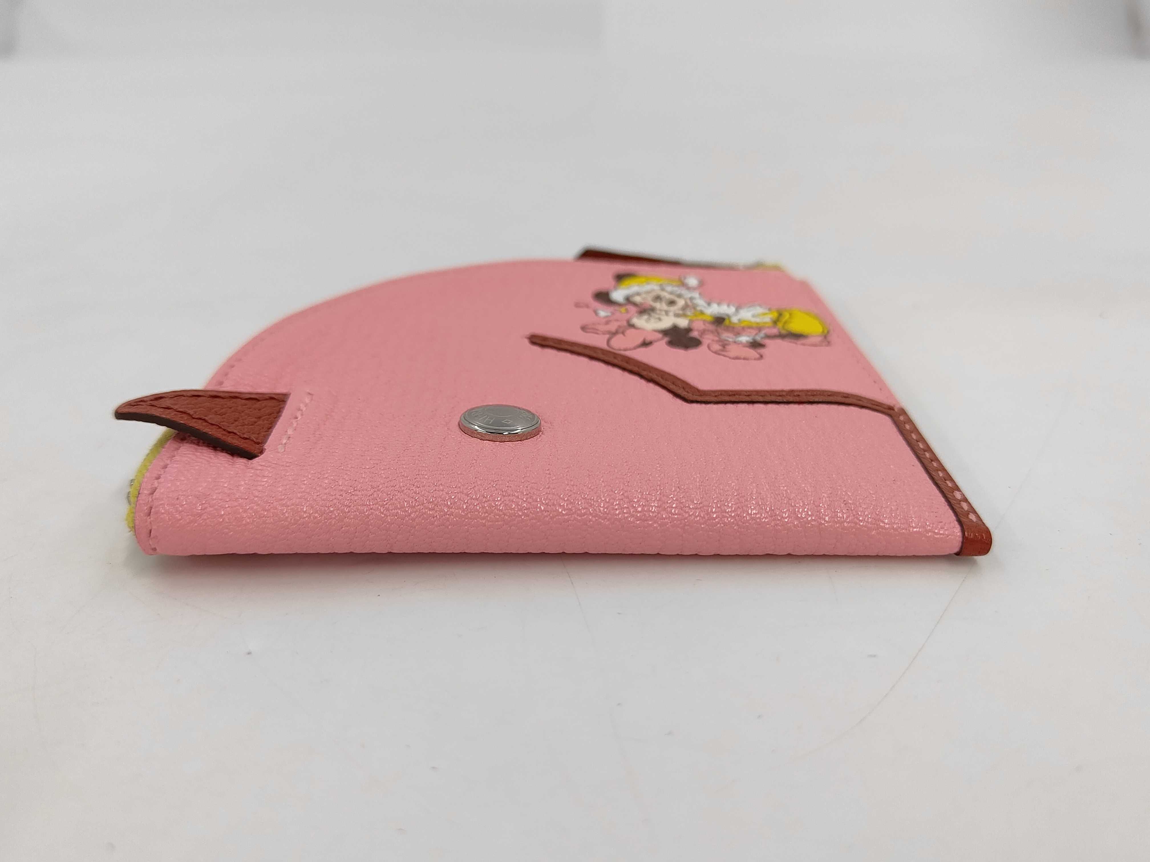 Paddock Chevre Mysore Pink Silver Hardware Y Stamp Coin Case — view 6