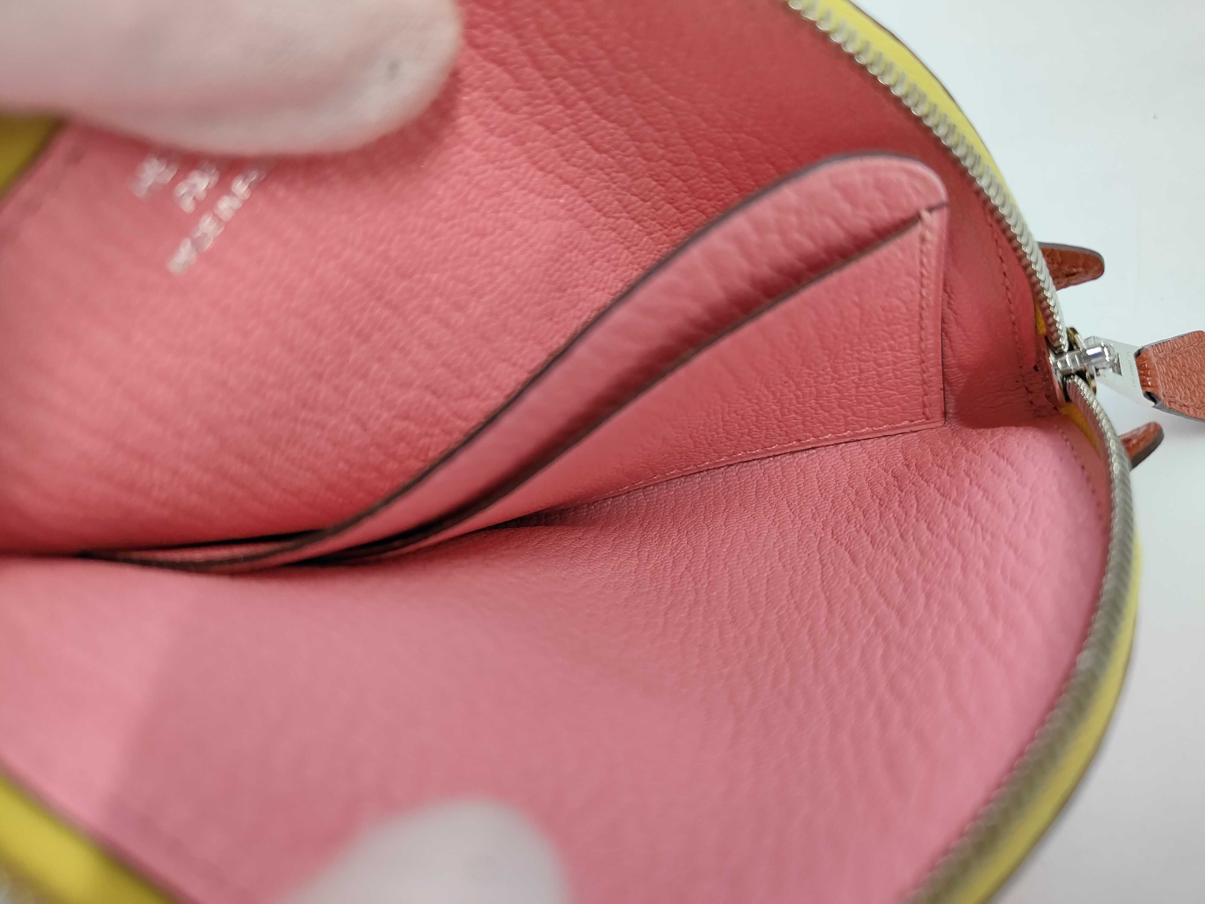 Paddock Chevre Mysore Pink Silver Hardware Y Stamp Coin Case — view 8