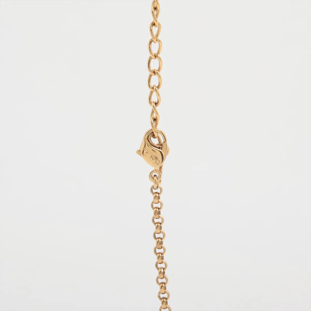 Heart Necklace, GP x Rhinestone, Gold, — view 3
