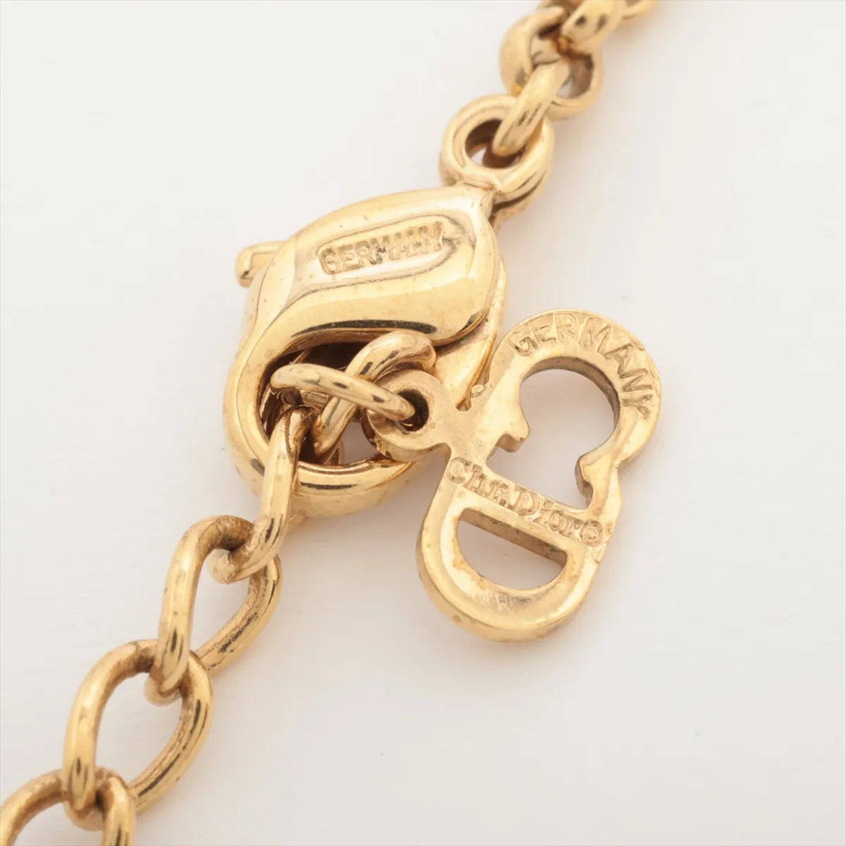 Heart Necklace, GP x Rhinestone, Gold, — view 4
