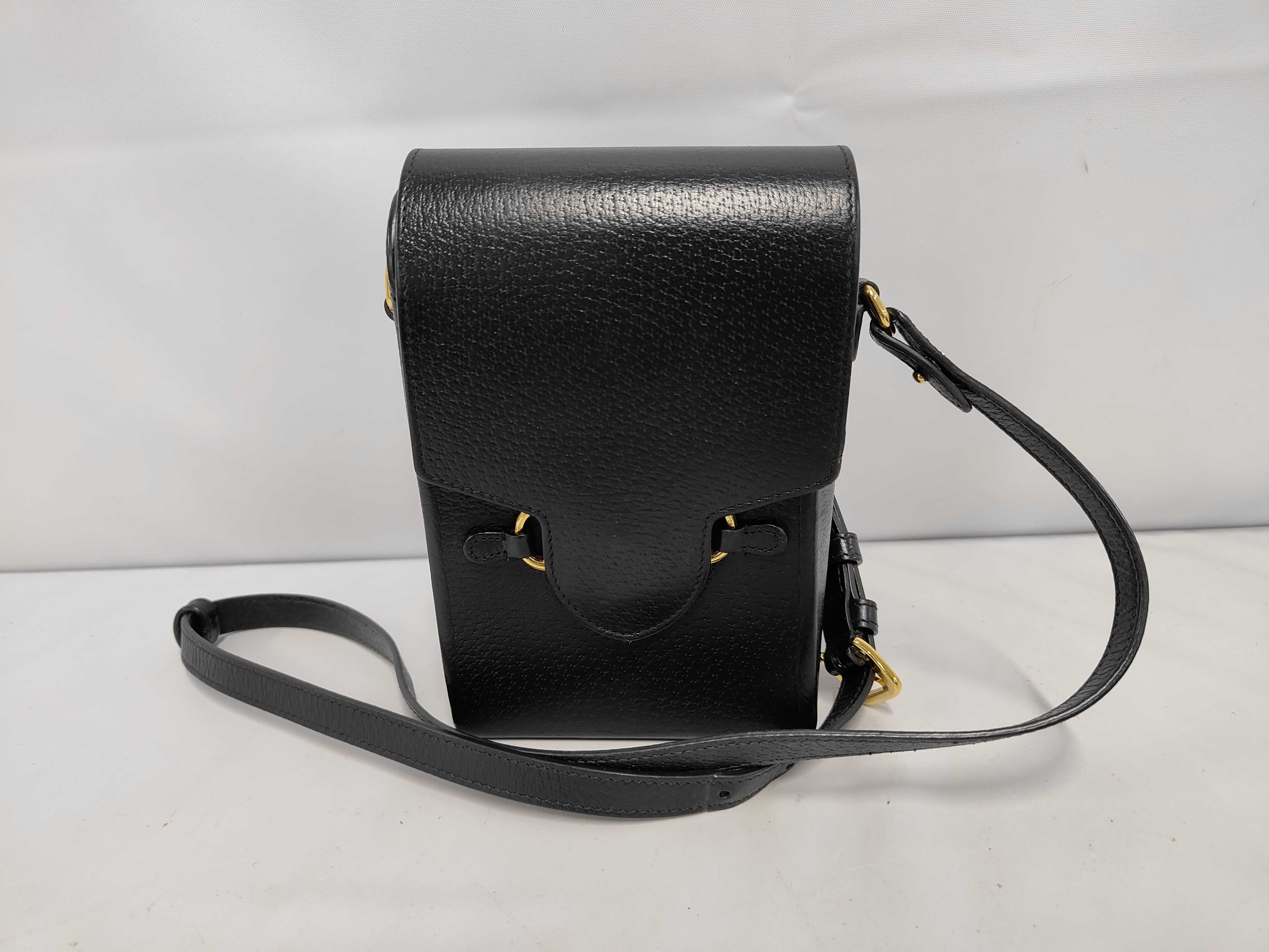 Horsebit 1955 732302 Black Leather Shoulder Bag