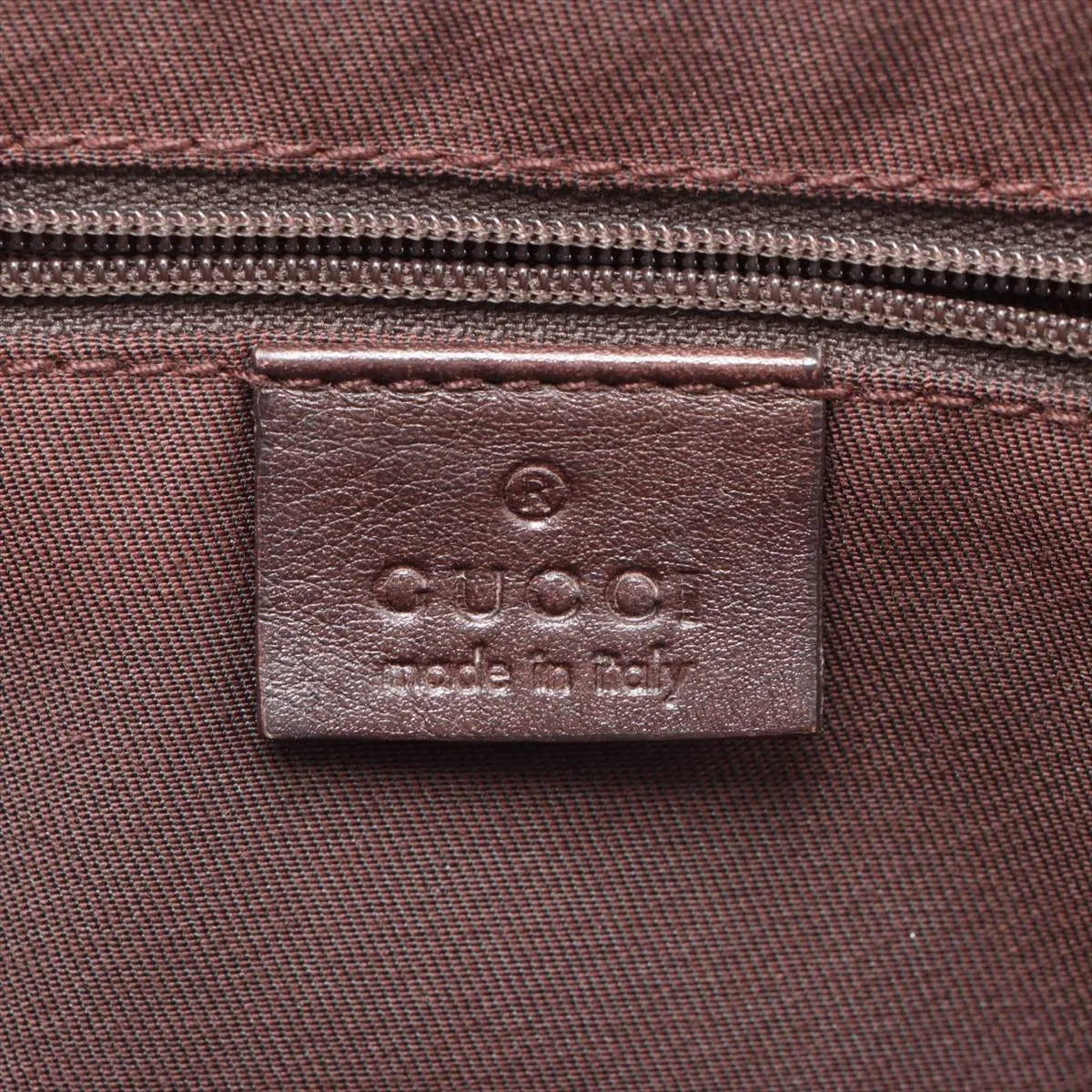 GG Canvas x Leather Handbag Beige 211937 — view 10