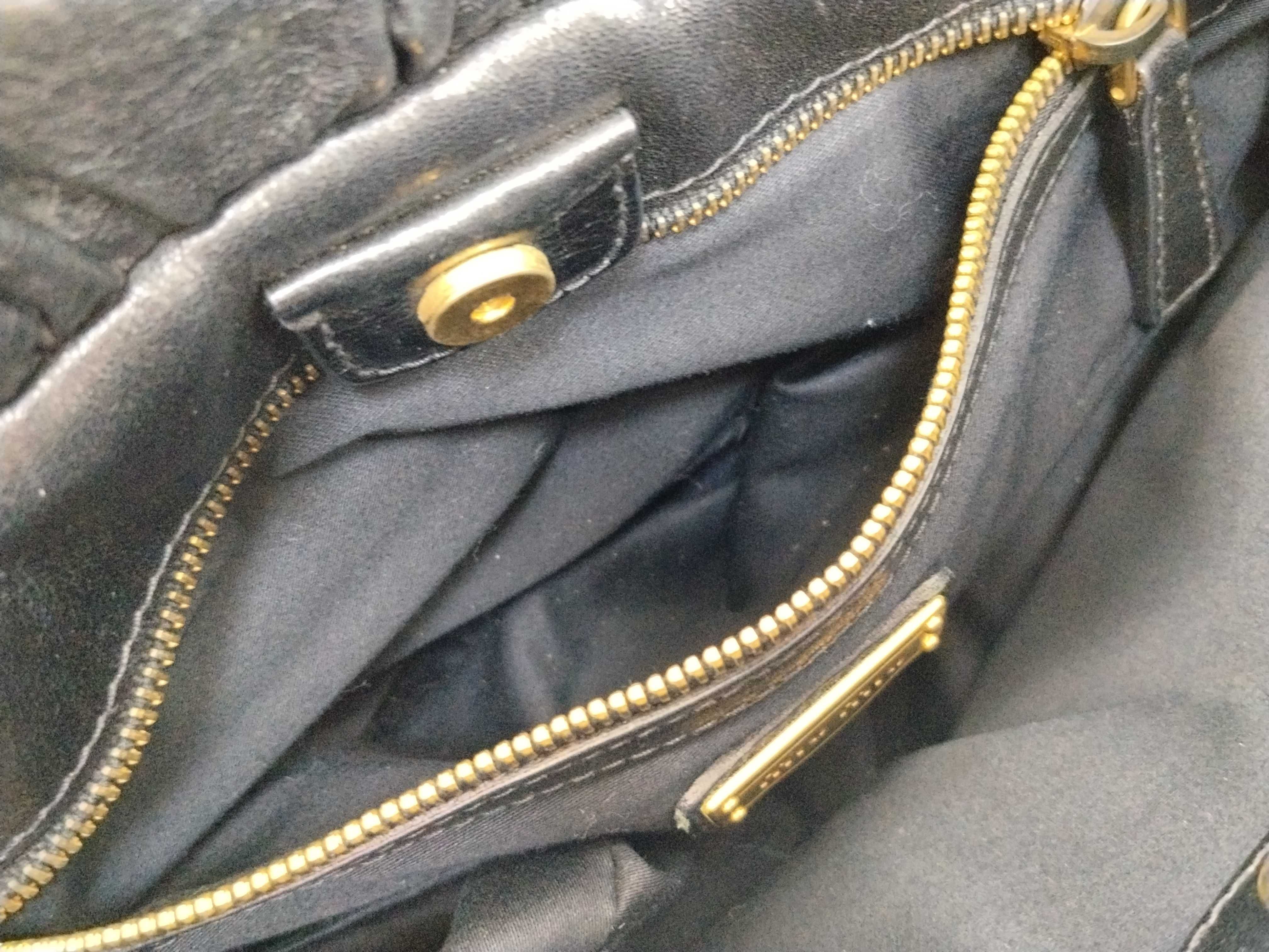 2-way bag with long strap, leather, black handbag — view 12