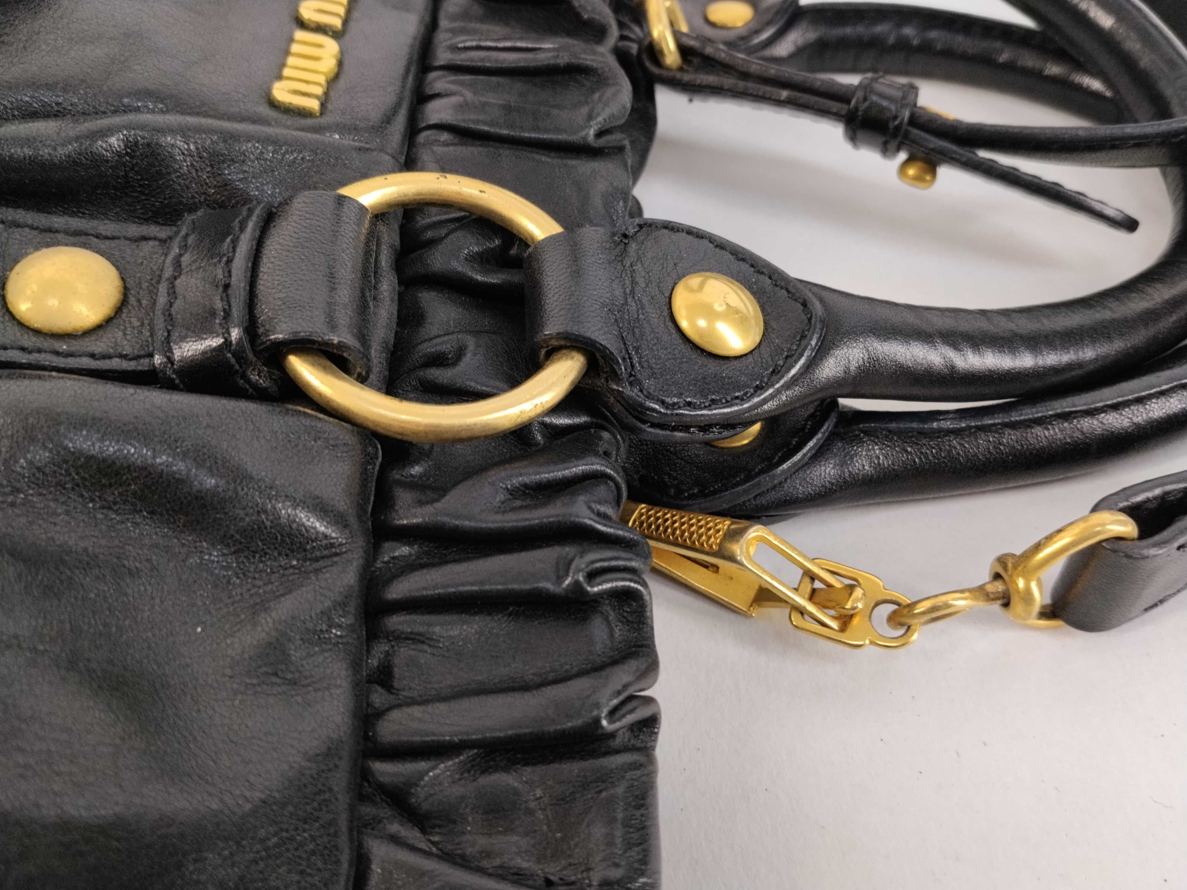 2-way bag with long strap, leather, black handbag — view 5
