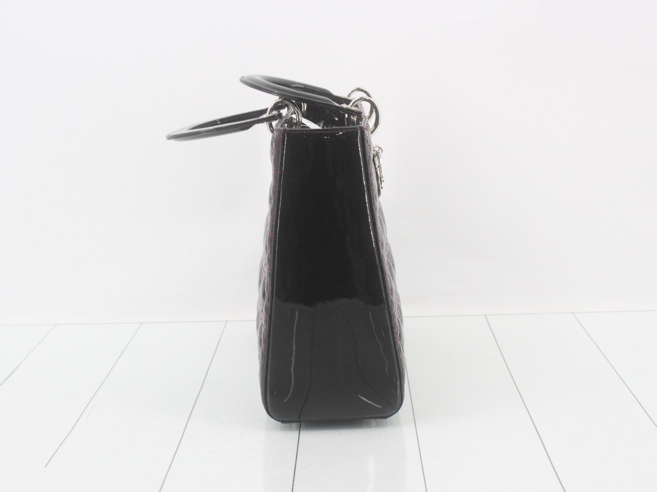 Lady Dior Black 2-Way Handbag with Gold Hardware — view 4