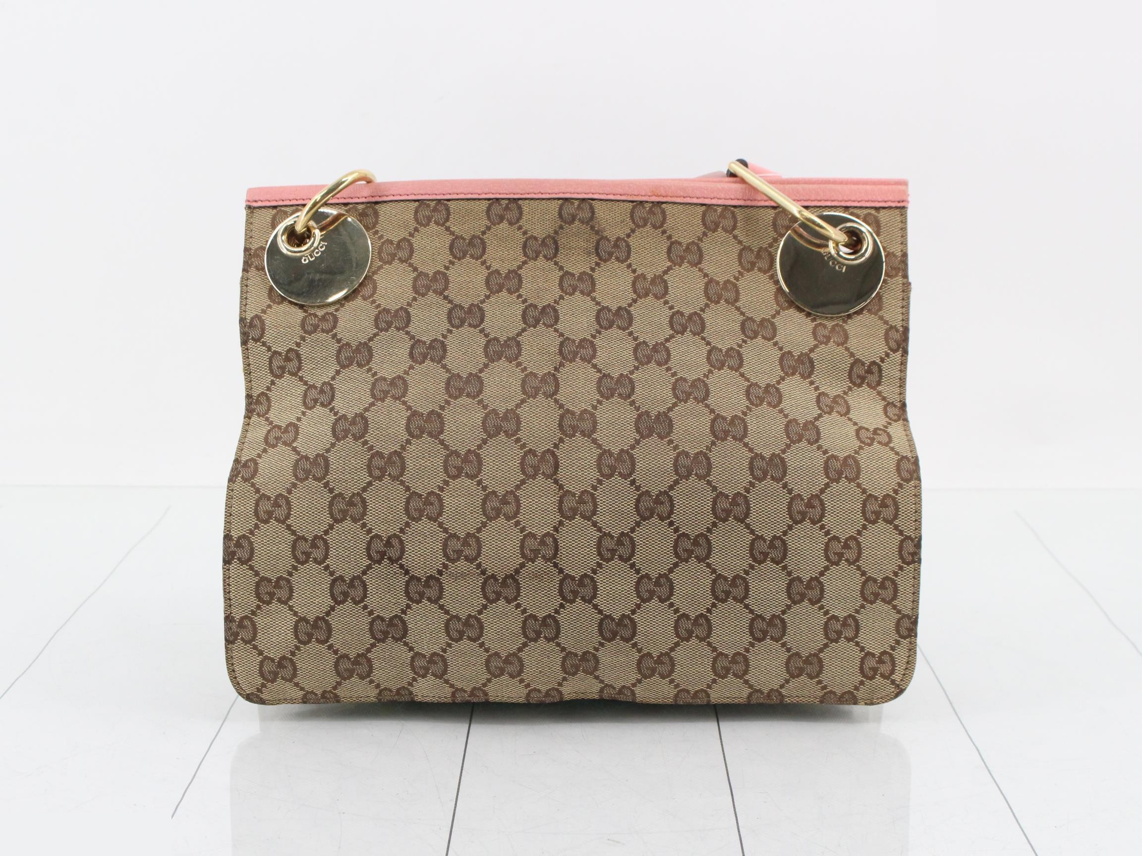 GG Canvas Shoulder Bag, Canvas/Leather, Brown — view 2