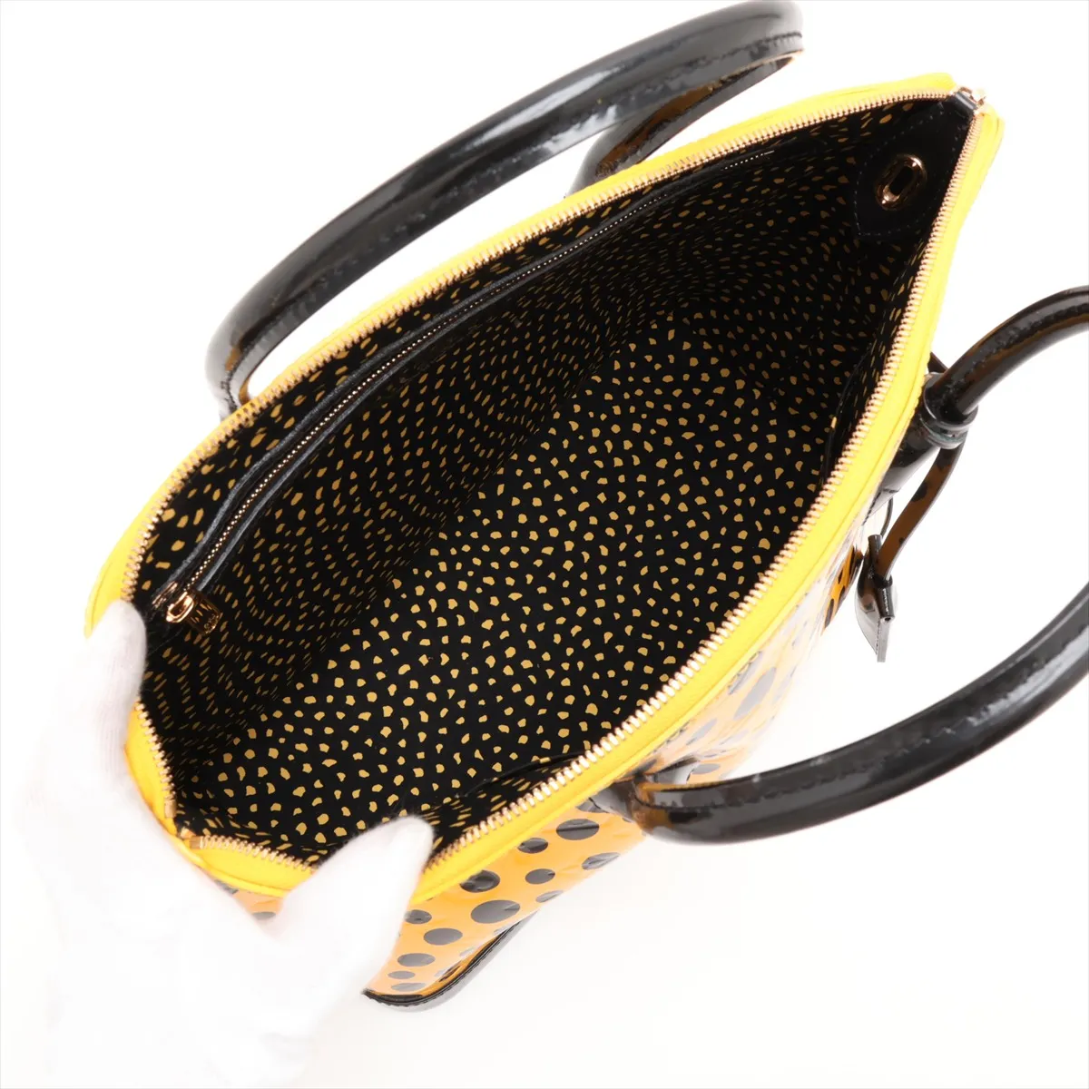 x Yayoi Kusama Vernis Dot Infinity M91398 Yellow x Black FL2132 Clochette Fixed — view 7