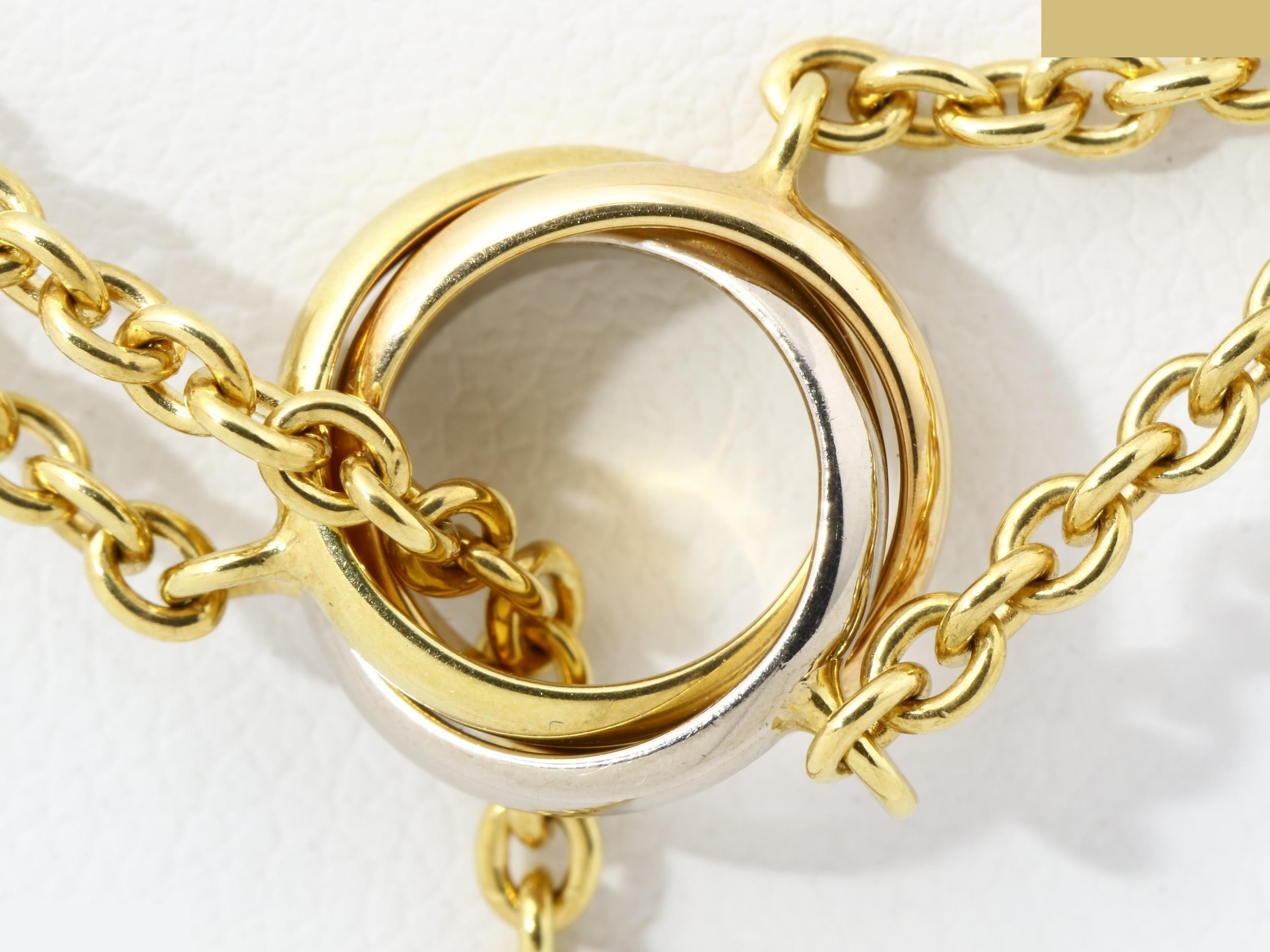 750 Baby Trinity Necklace, 17.6g, Chain: Yellow Gold — view 3