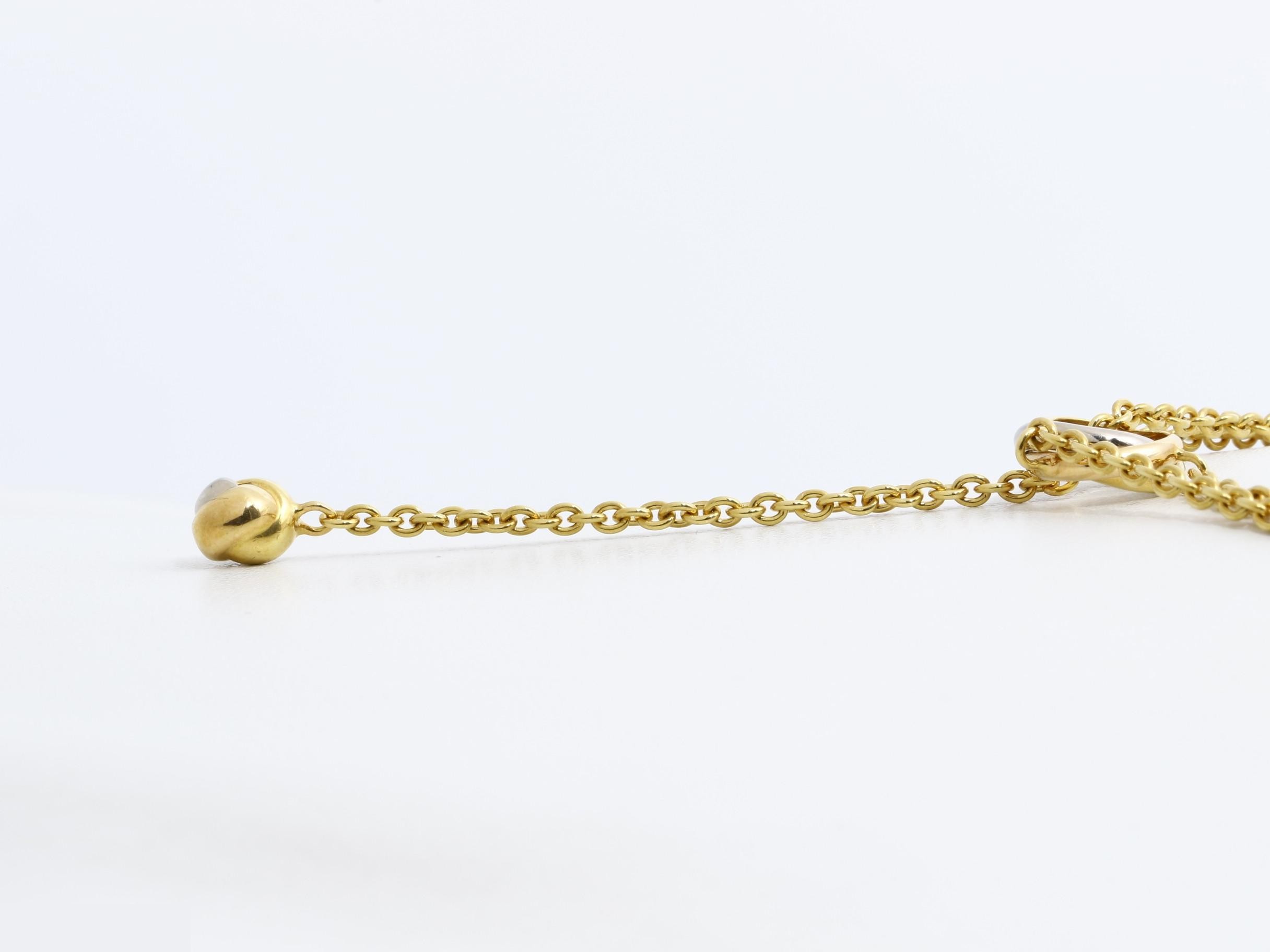 750 Baby Trinity Necklace, 17.6g, Chain: Yellow Gold — view 4