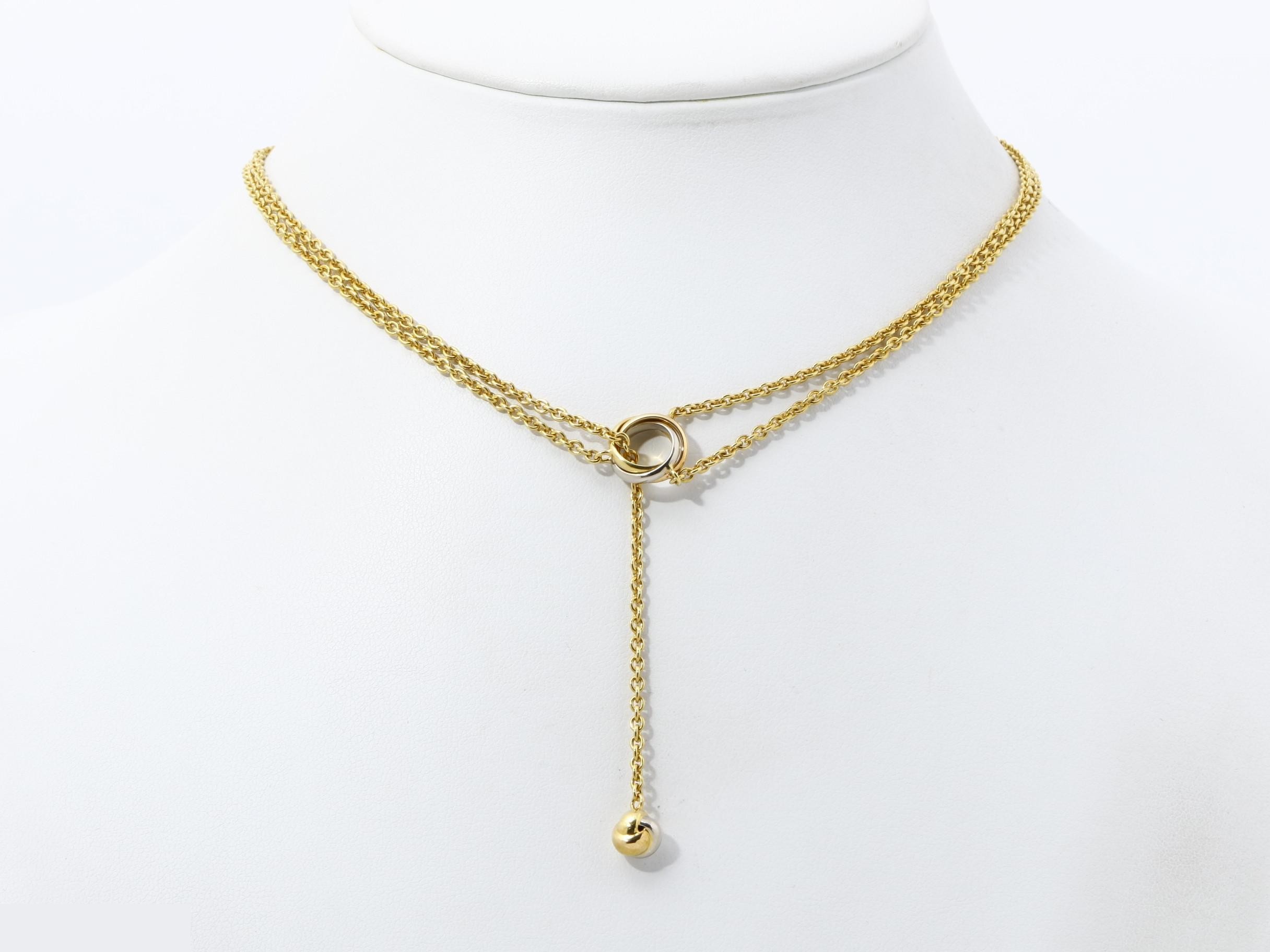 750 Baby Trinity Necklace, 17.6g, Chain: Yellow Gold — view 6