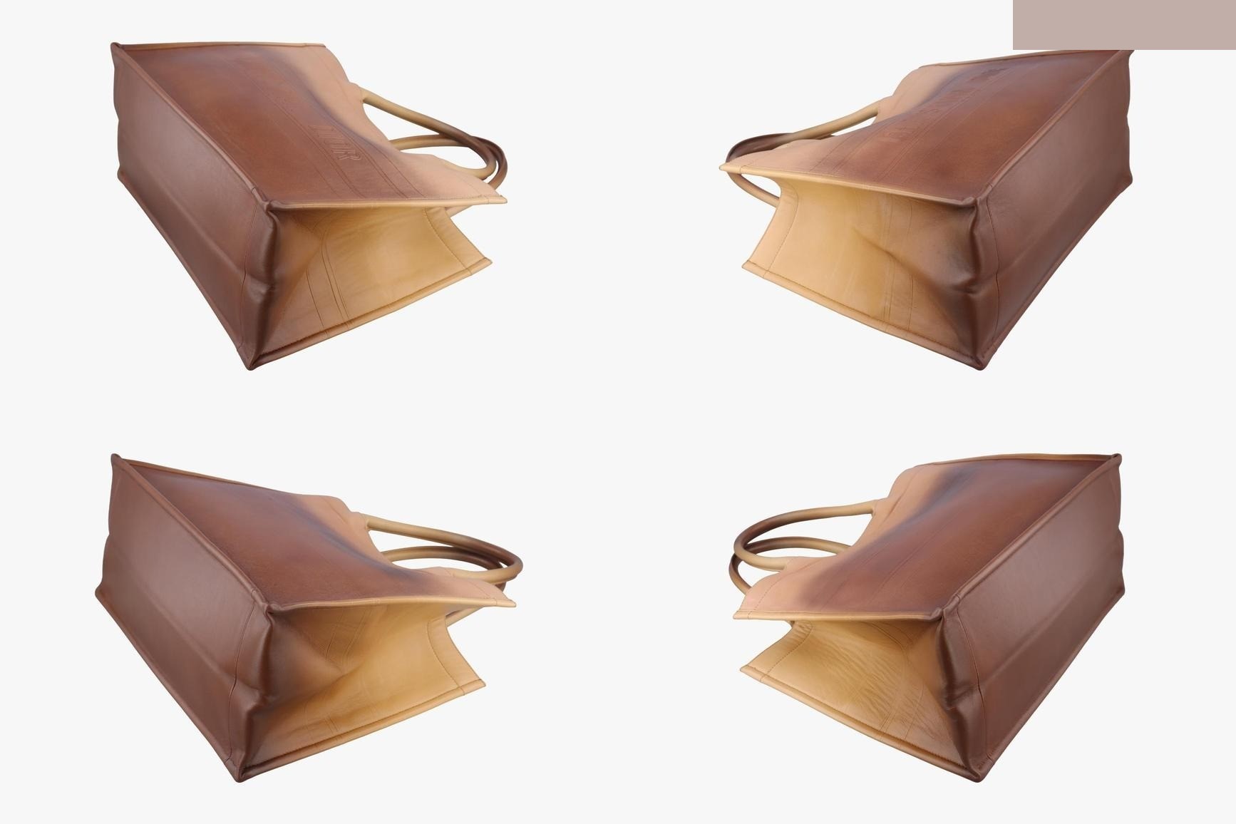 Book Tote Leather Brown — view 4