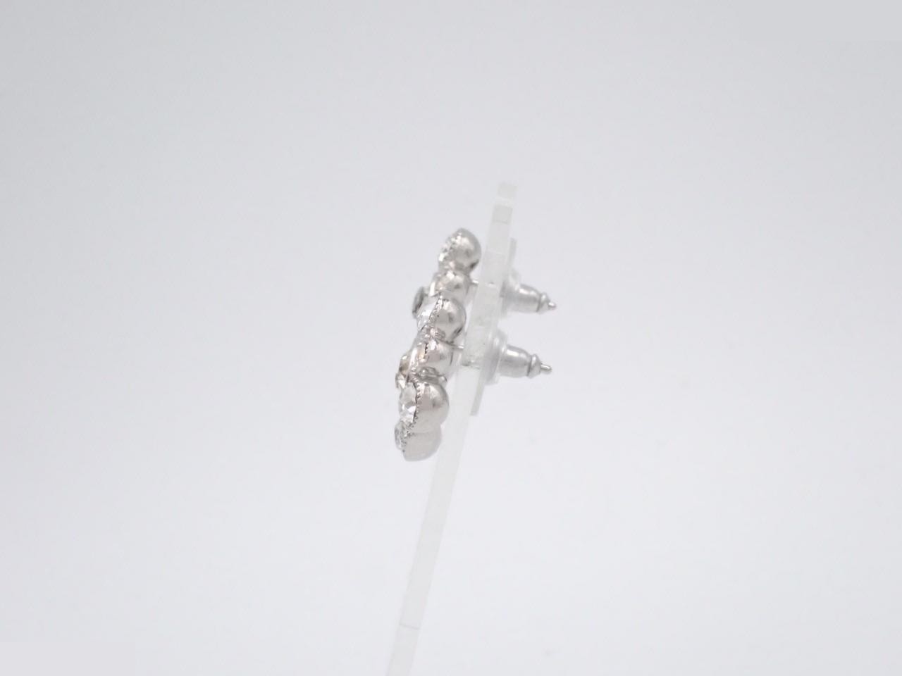 earrings, C14V, Coco Mark design, rhinestones, 2cm wide. — view 3