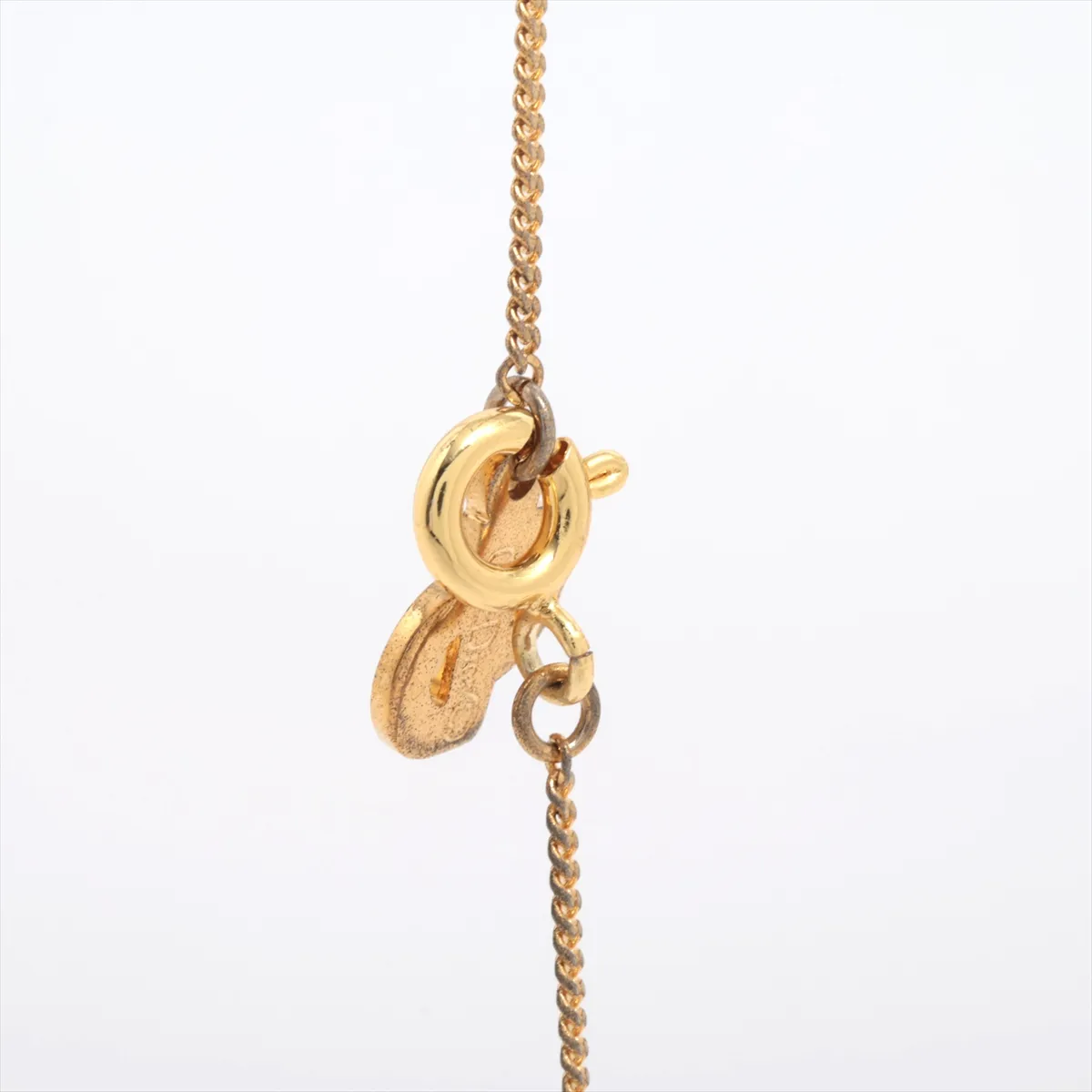 Heart Necklace, GP x Rhinestone, Gold, — view 3