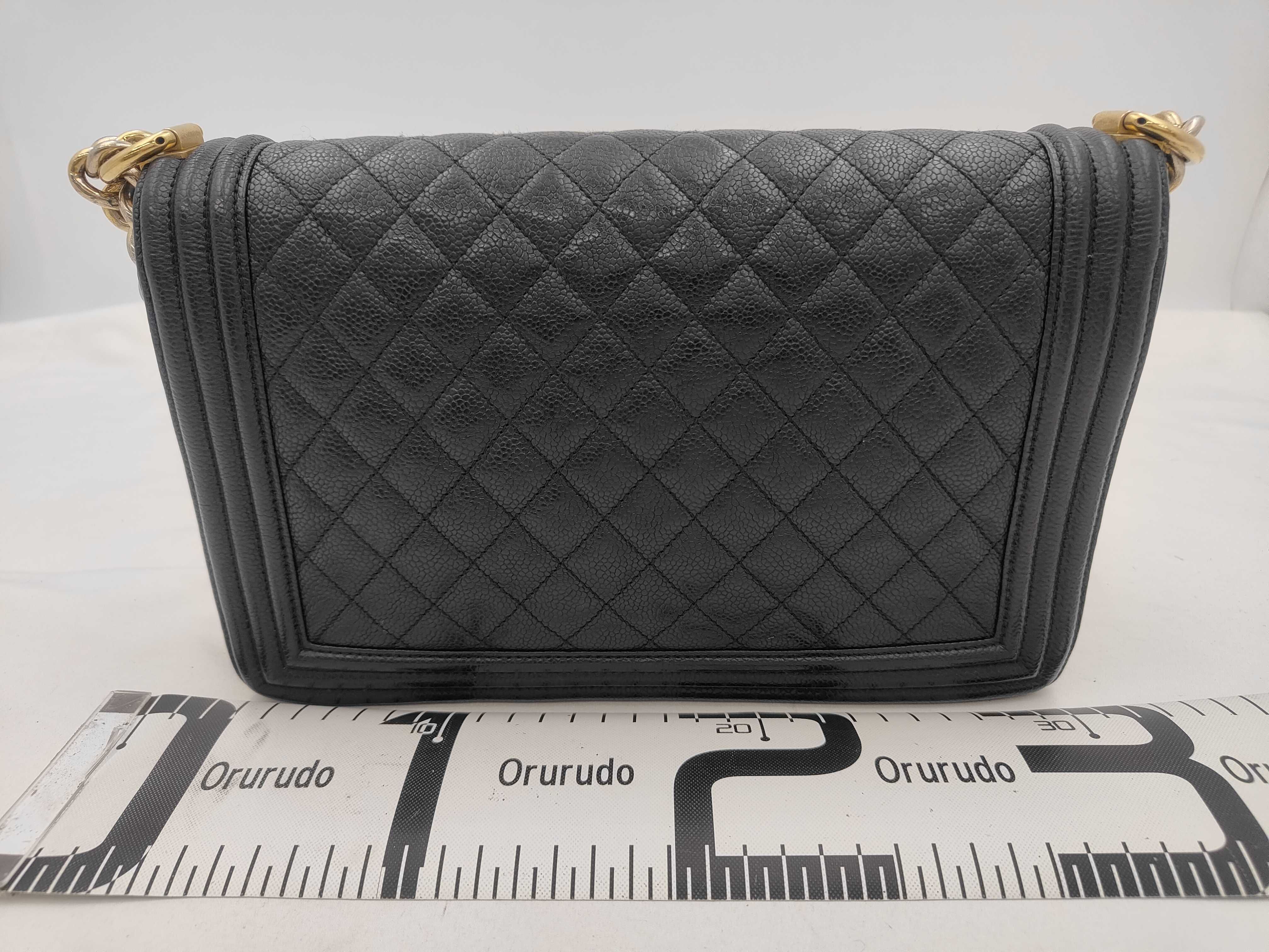 Boy Chanel 28 Large Caviar Skin Black with Gold Hardware, Serial Number 23-series, A92193 Shoulder Bag — view 2