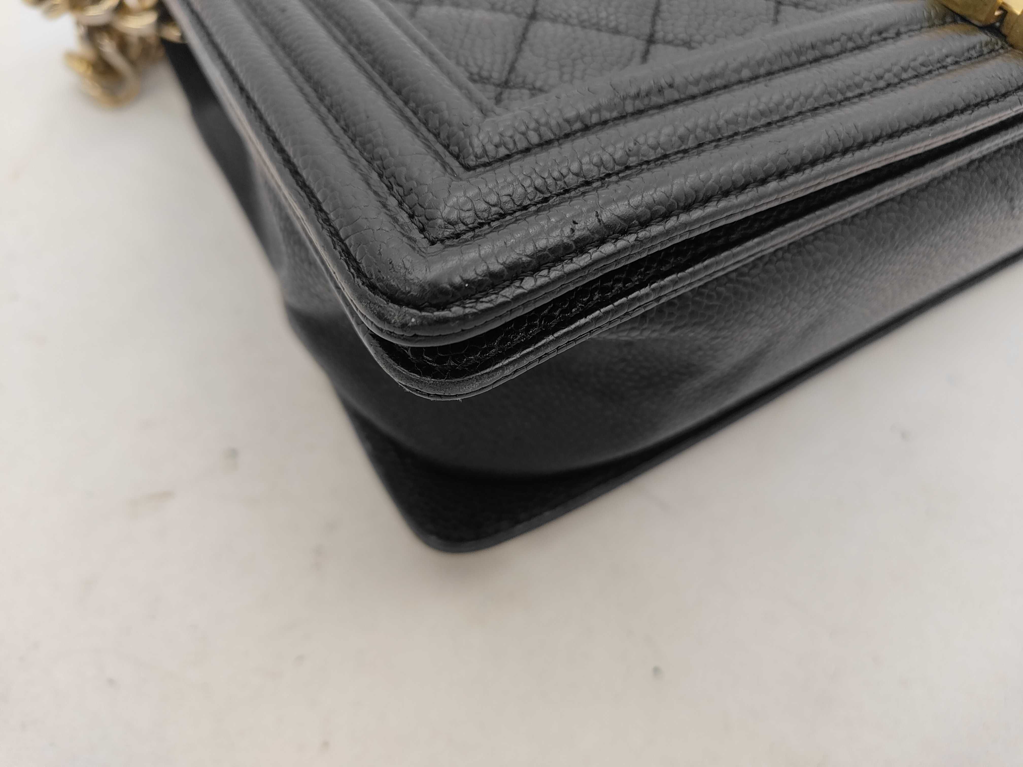 Boy Chanel 28 Large Caviar Skin Black with Gold Hardware, Serial Number 23-series, A92193 Shoulder Bag — view 6