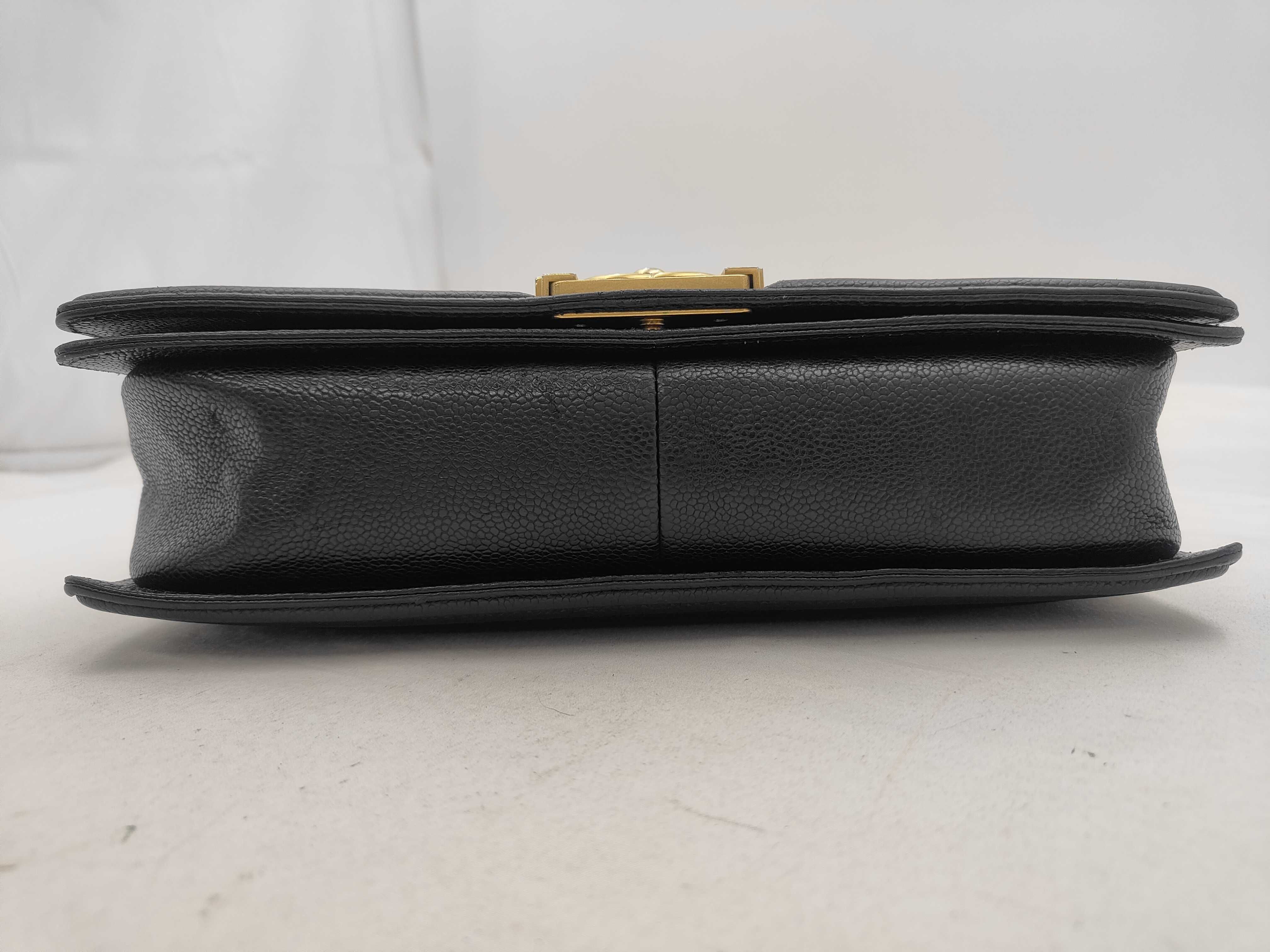 Boy Chanel 28 Large Caviar Skin Black with Gold Hardware, Serial Number 23-series, A92193 Shoulder Bag — view 7