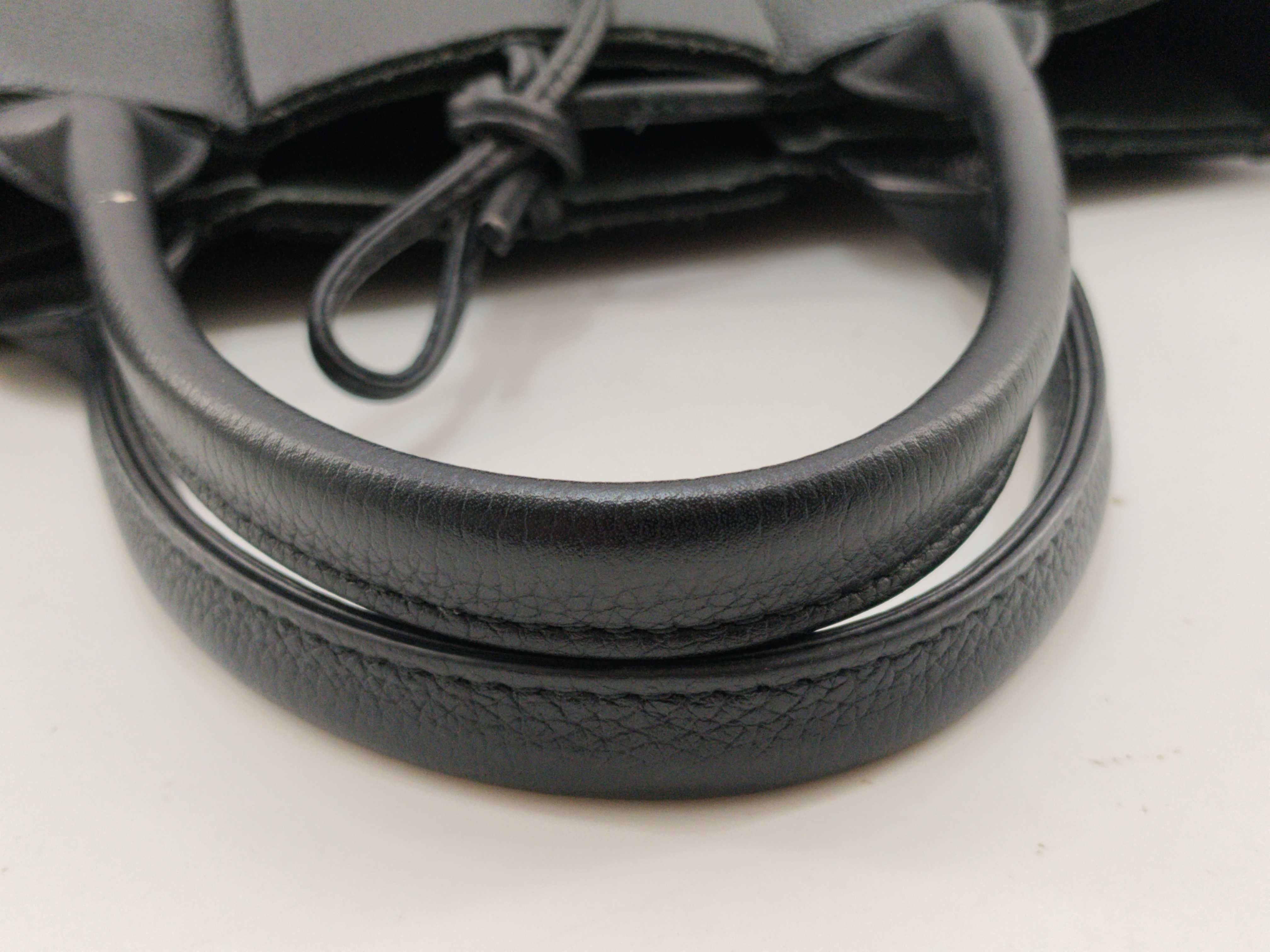 Maxi Intrecciato Arcomini Tote Bag, Leather, RFID, Black, Shoulder Strap/Pouch, Handbag — view 6