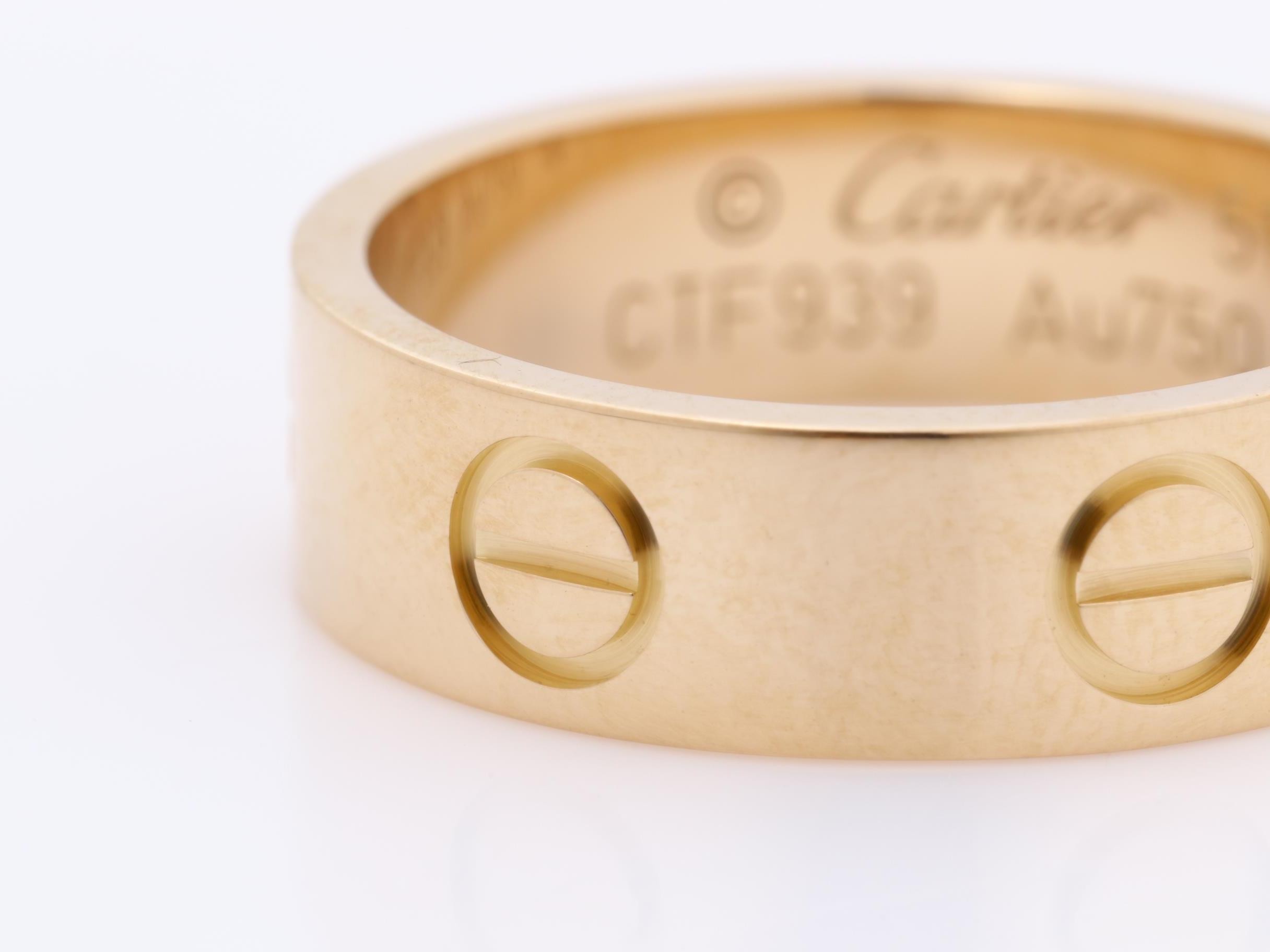 Au750PG Love Ring, size 51, 5.4g, approximately 5.5mm wide. — view 3