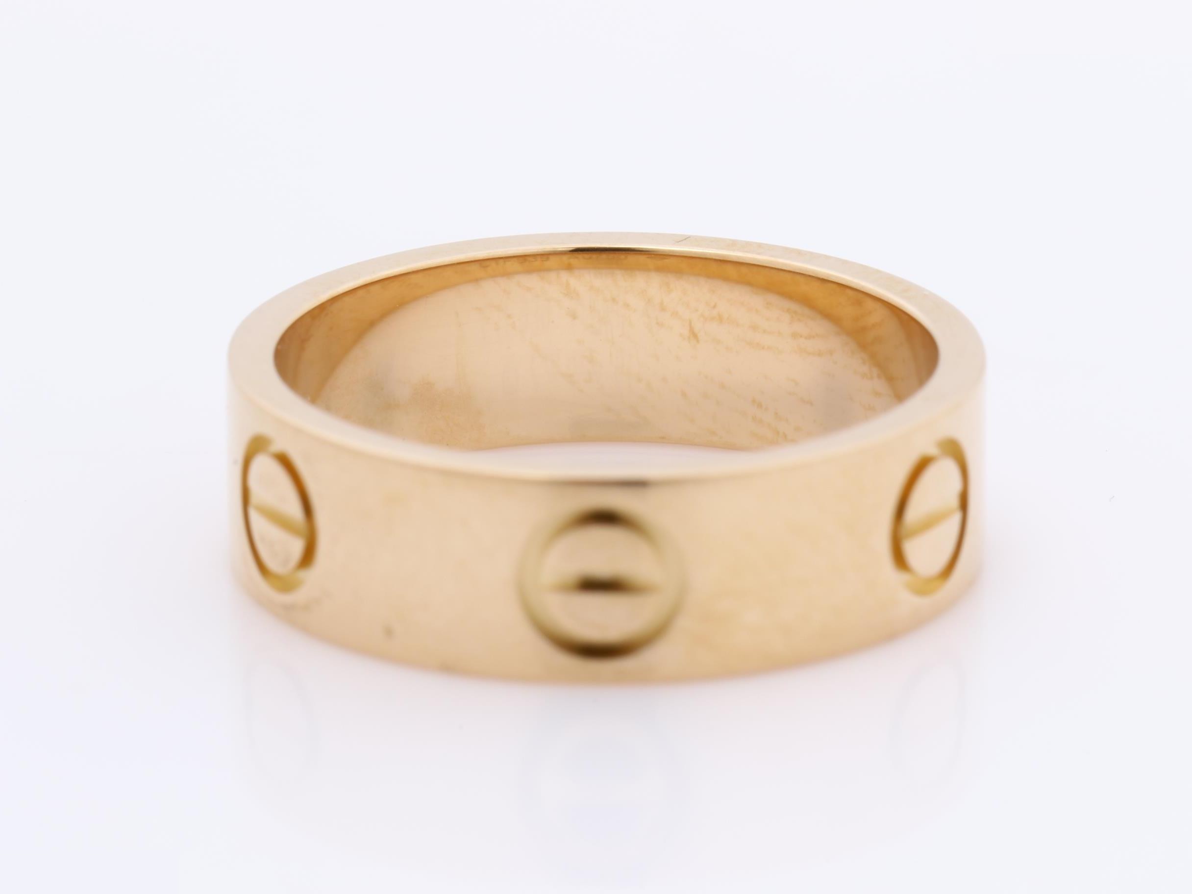 Au750PG Love Ring, size 51, 5.4g, approximately 5.5mm wide. — view 4