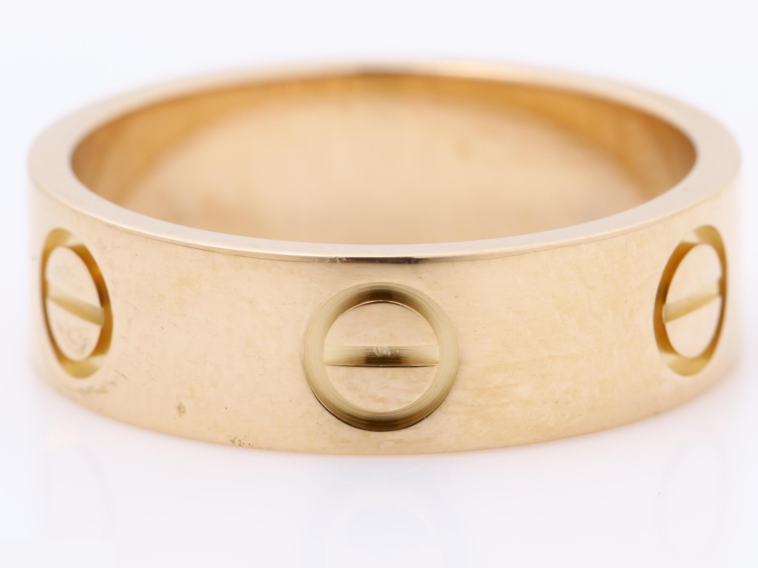 Au750PG Love Ring, size 51, 5.4g, approximately 5.5mm wide. — view 5