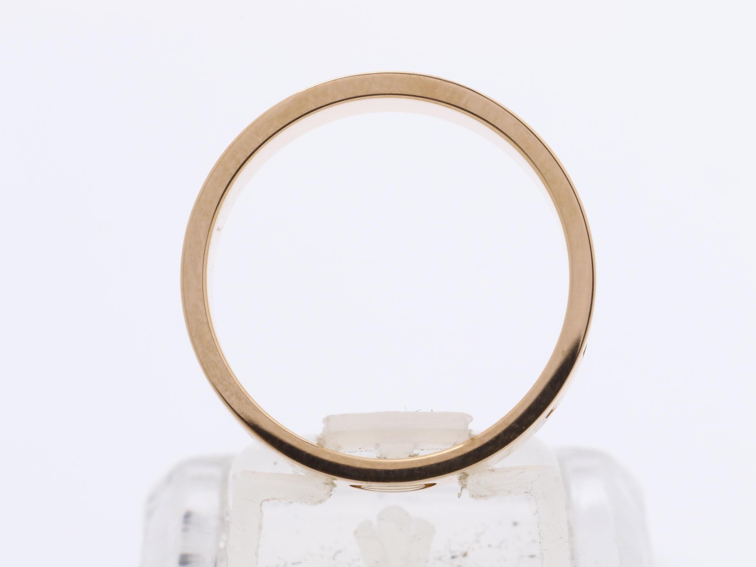 Au750PG Love Ring, size 51, 5.4g, approximately 5.5mm wide. — view 6