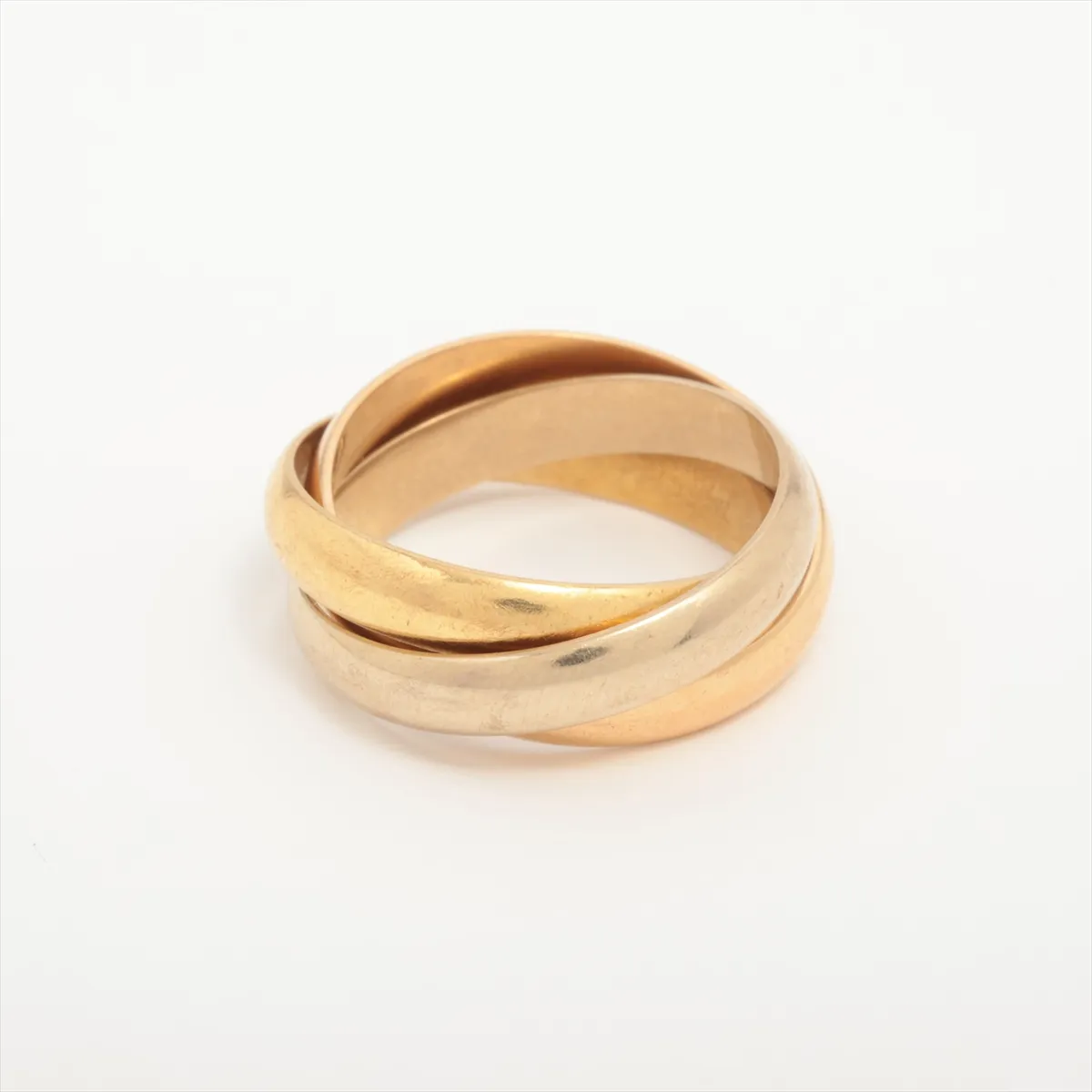 Trinity Ring 750 (Yellow Gold x Pink Gold x White Gold) 8.0g Size 52 Plating — view 2