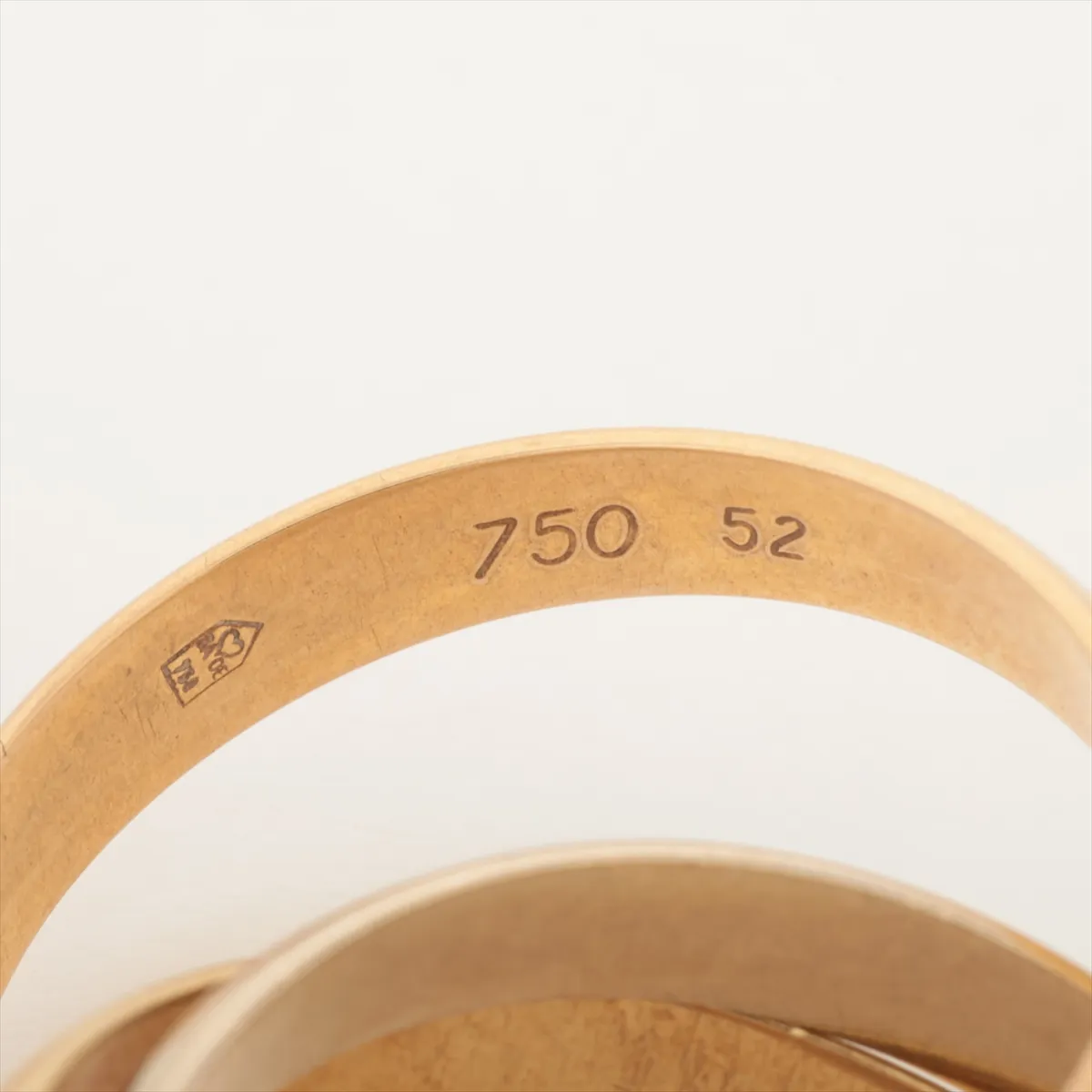 Trinity Ring 750 (Yellow Gold x Pink Gold x White Gold) 8.0g Size 52 Plating — view 3