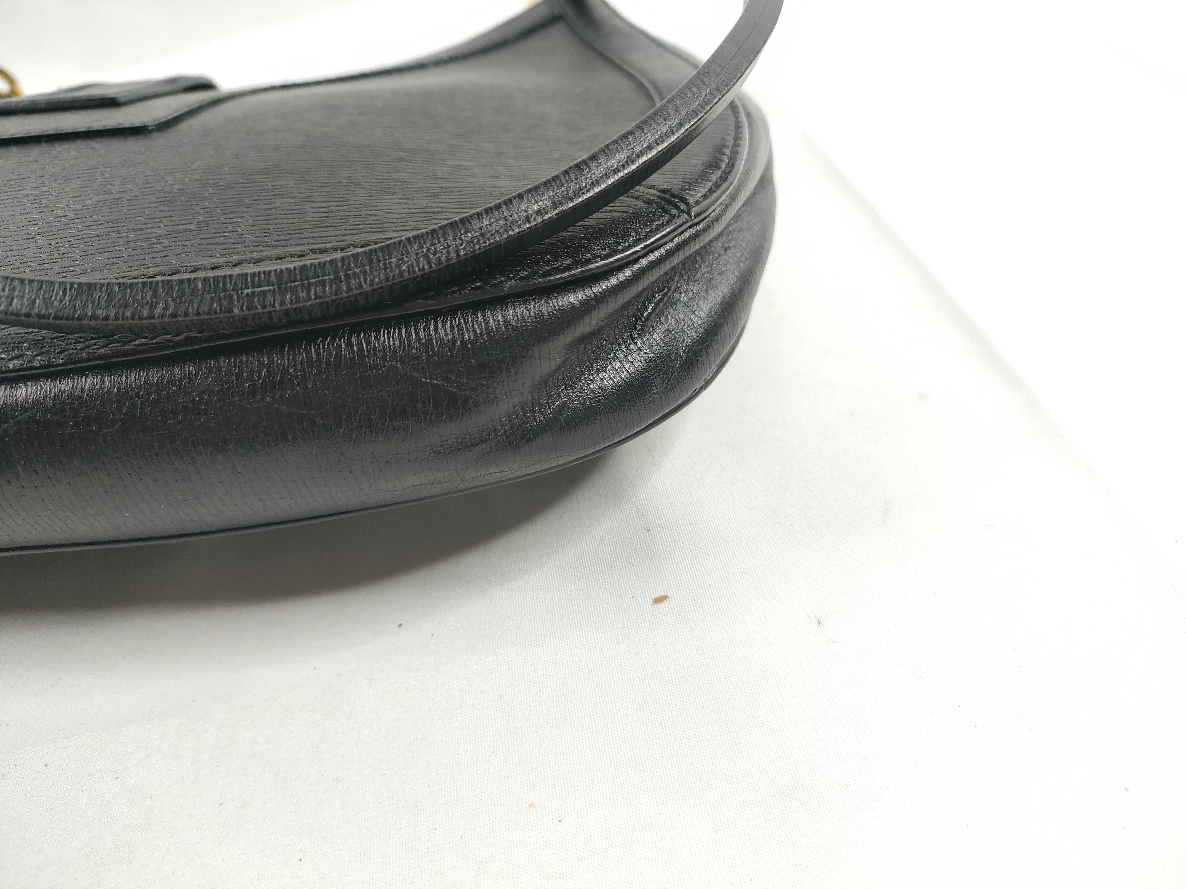 leather shoulder bag with gold hardware. — view 5