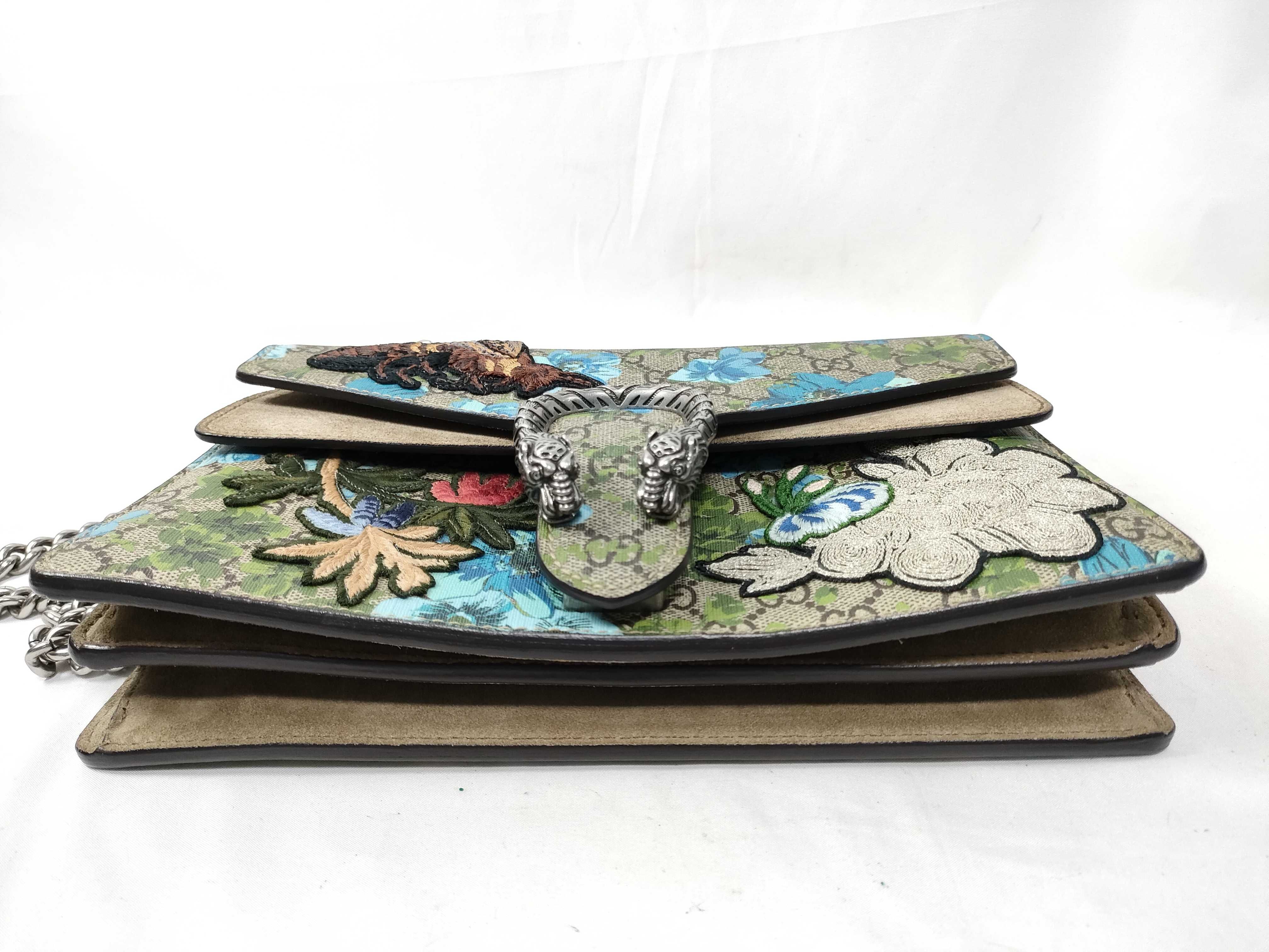 Monogram Floral Dionysus Bee Embroidery Shoulder Bag — view 6