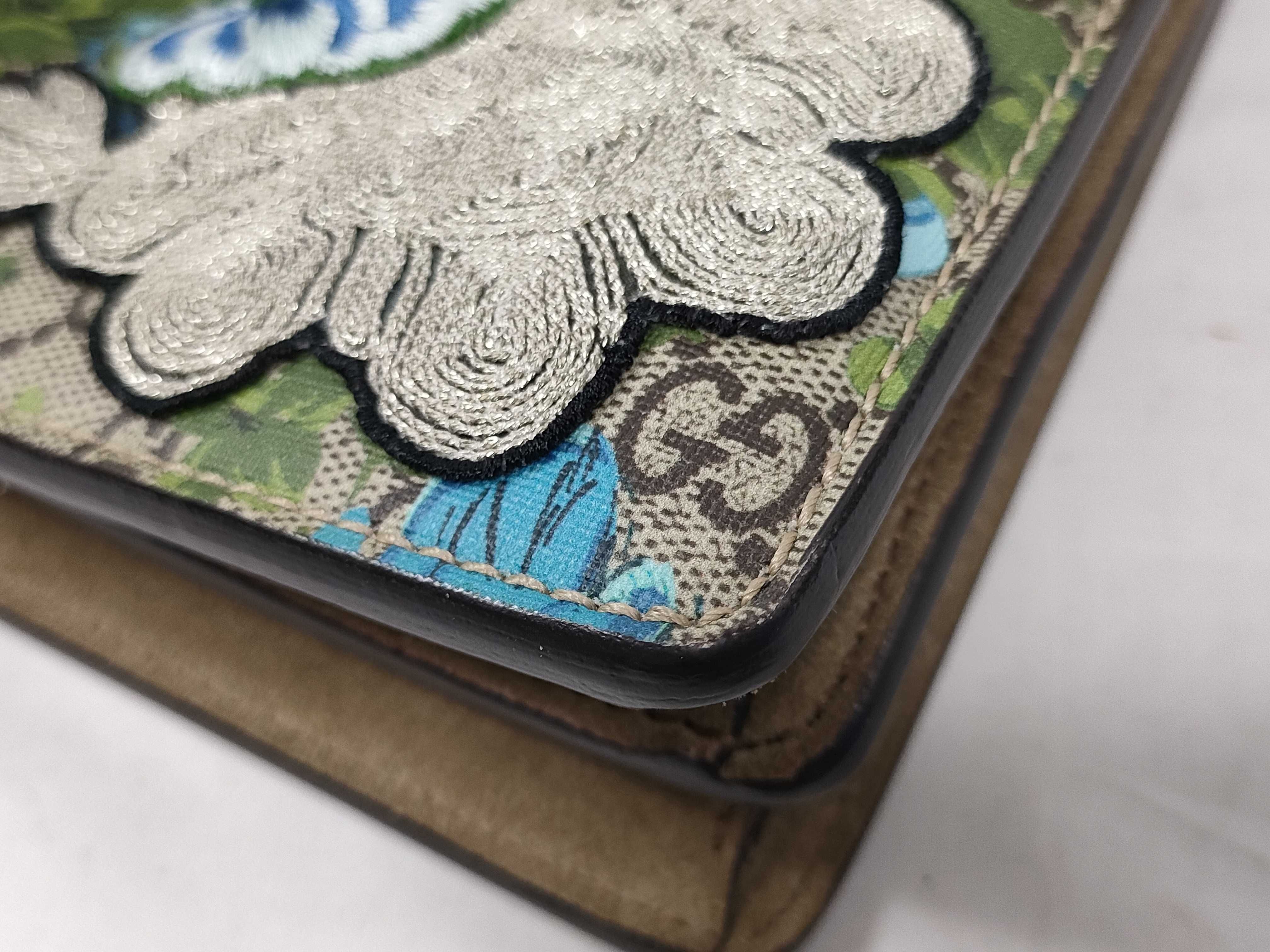 Monogram Floral Dionysus Bee Embroidery Shoulder Bag — view 7