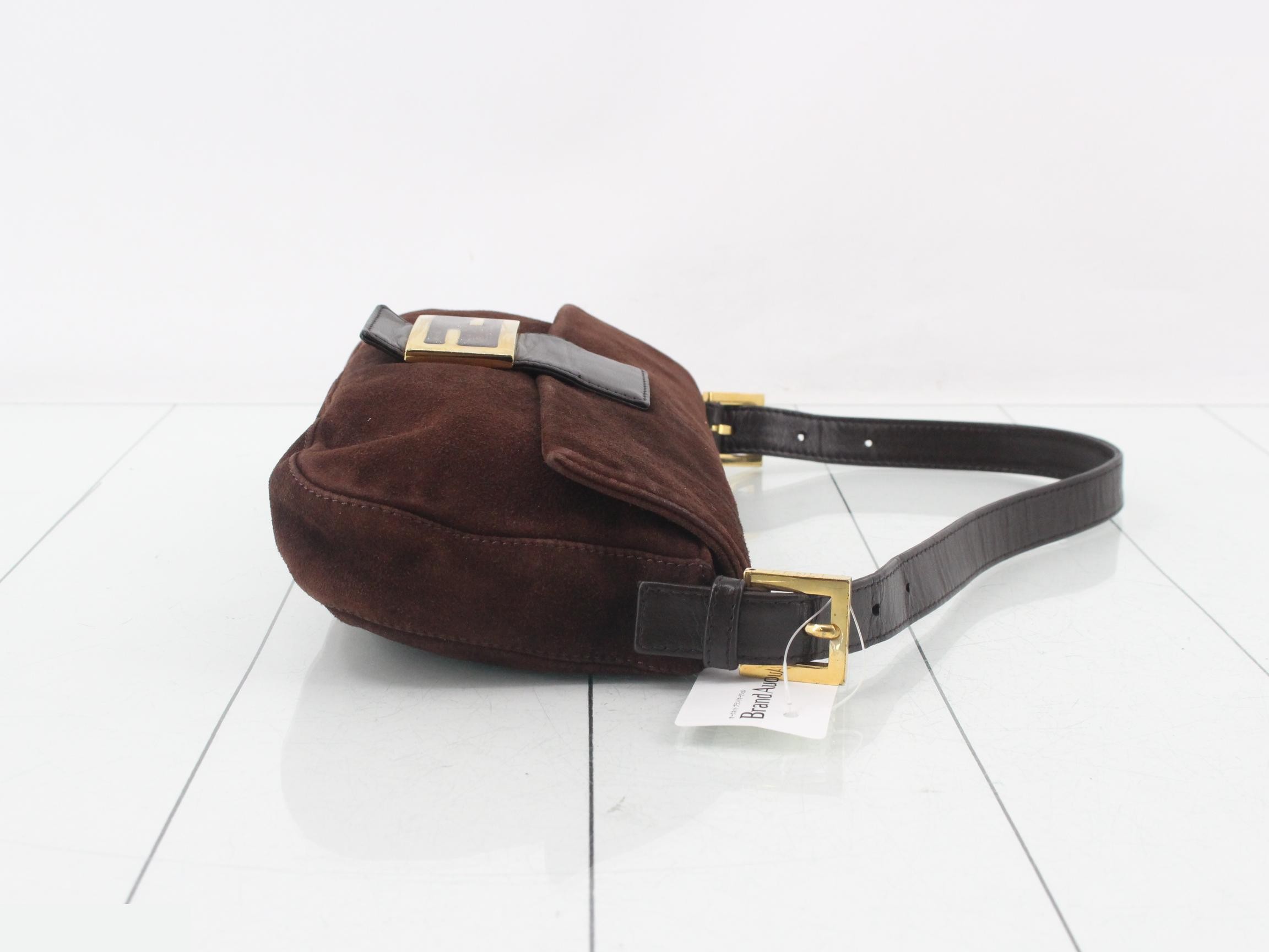Mamma Bucket Suede Brown Shoulder Bag — view 3