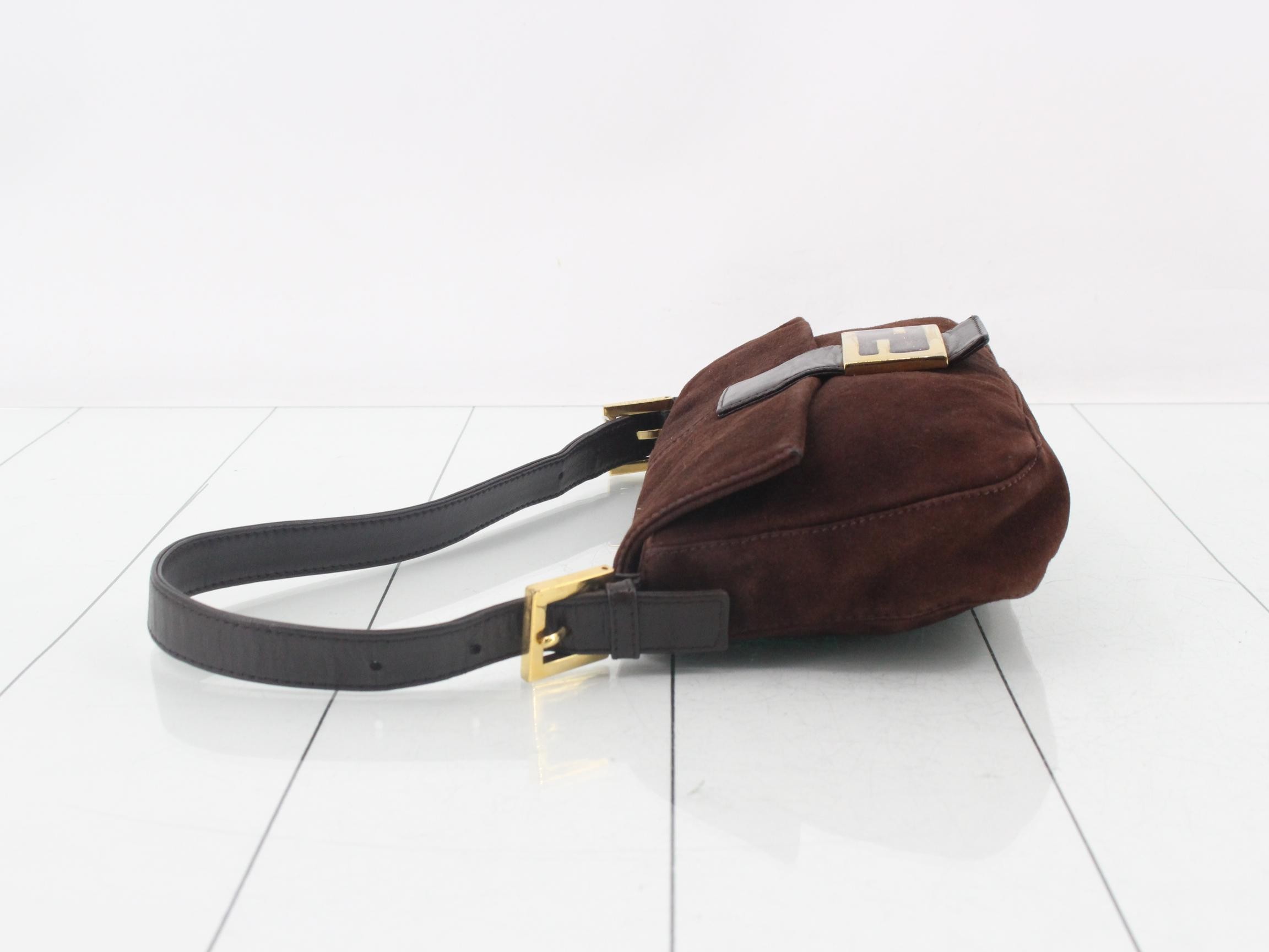 Mamma Bucket Suede Brown Shoulder Bag — view 4