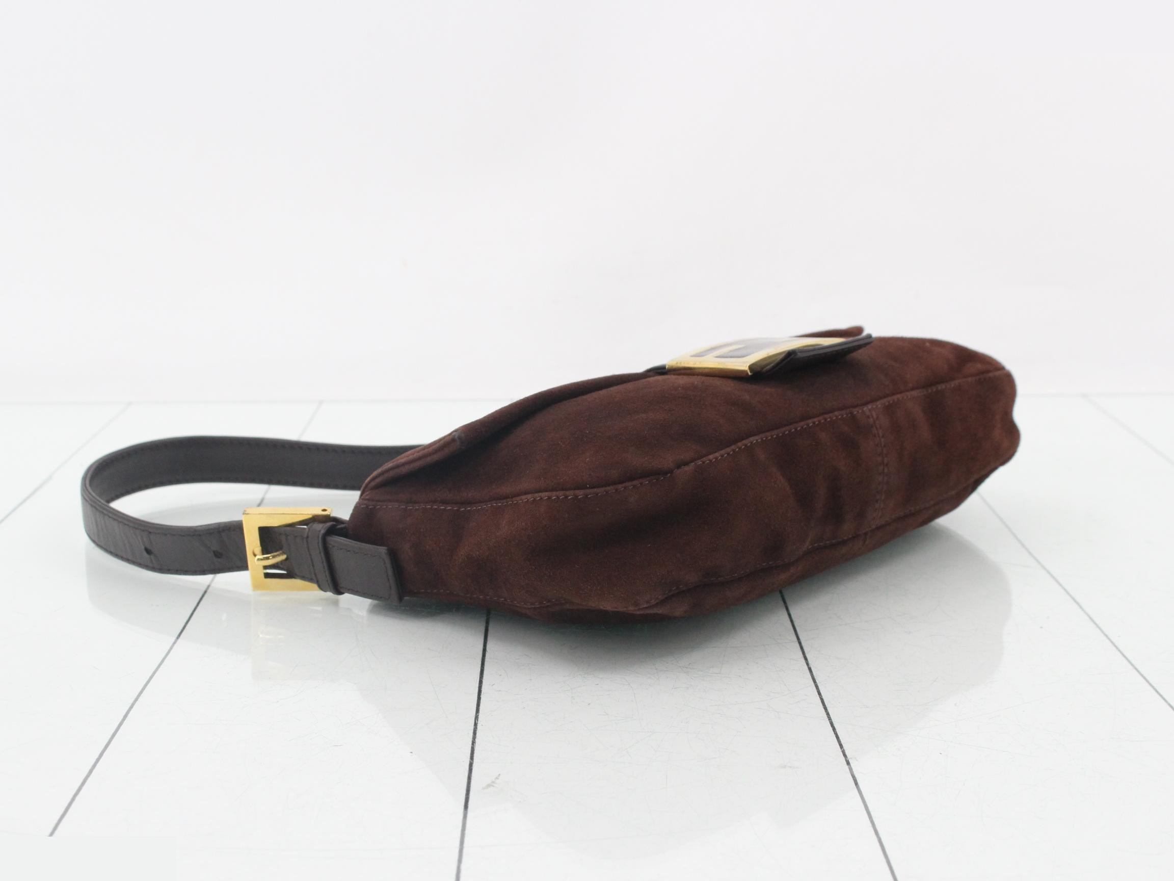 Mamma Bucket Suede Brown Shoulder Bag — view 5