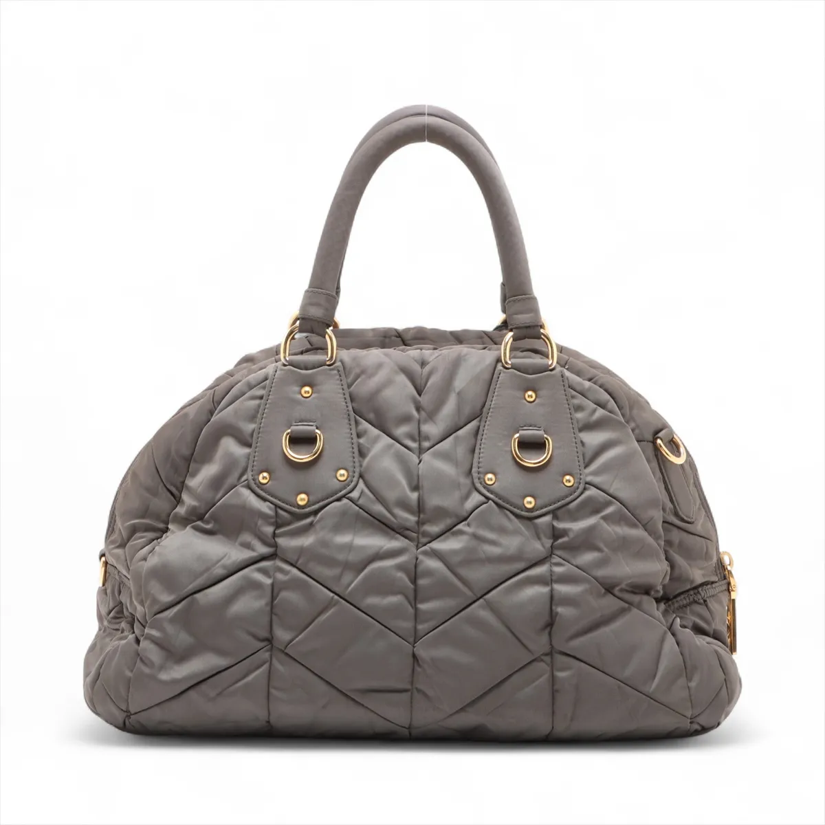 Tessuto Nylon 2-Way Handbag, Gray, PIN Code 00 — view 2
