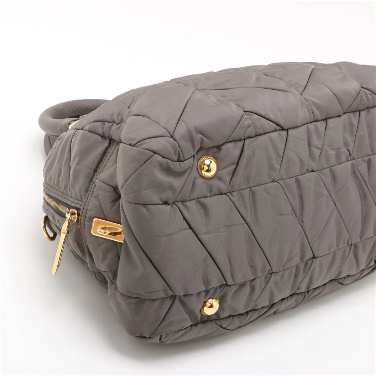 Tessuto Nylon 2-Way Handbag, Gray, PIN Code 00 — view 4