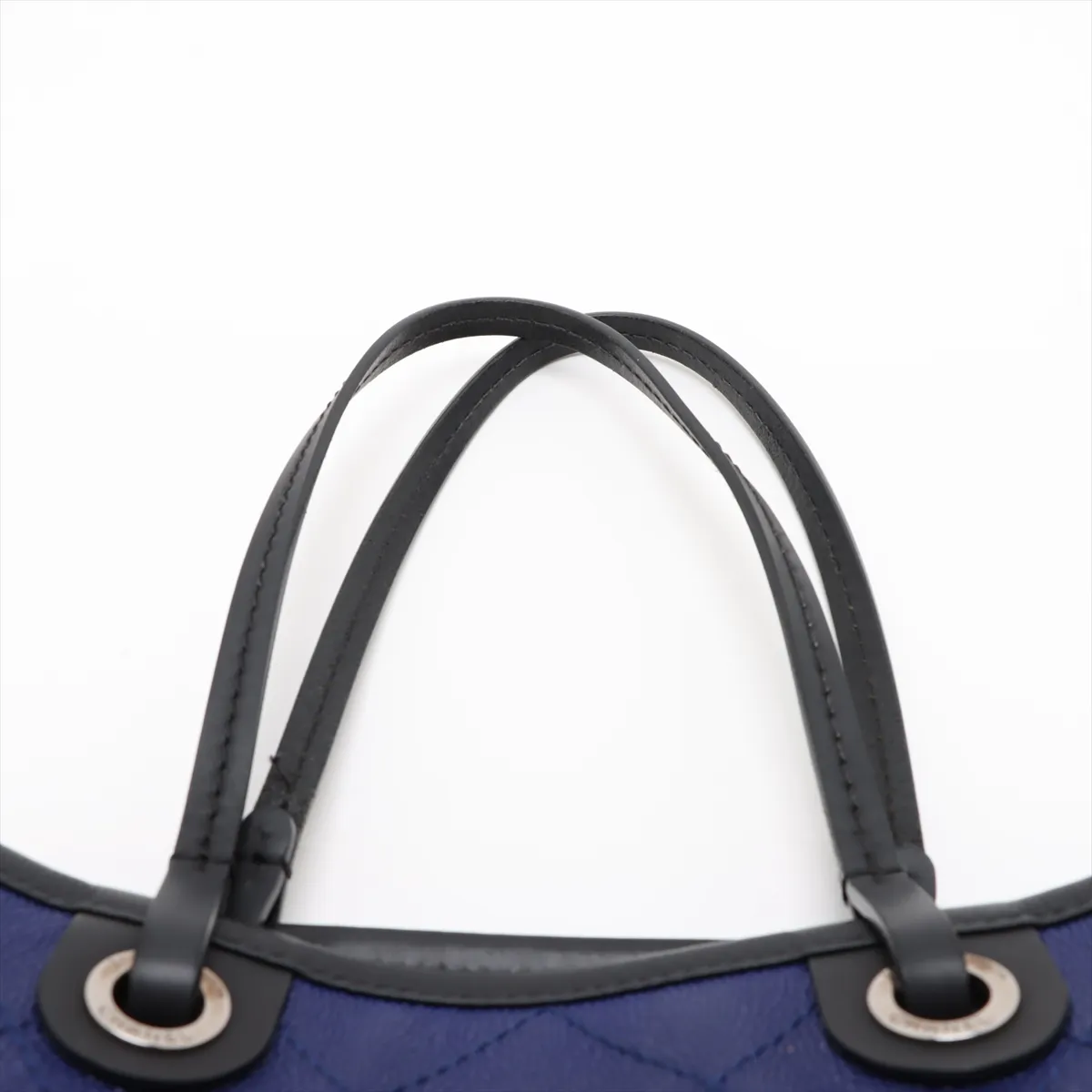 Wild Stitch Caviar Skin Tote Bag, Leather, Blue, Silver Hardware, 19246219, Serial Number 19 — view 6