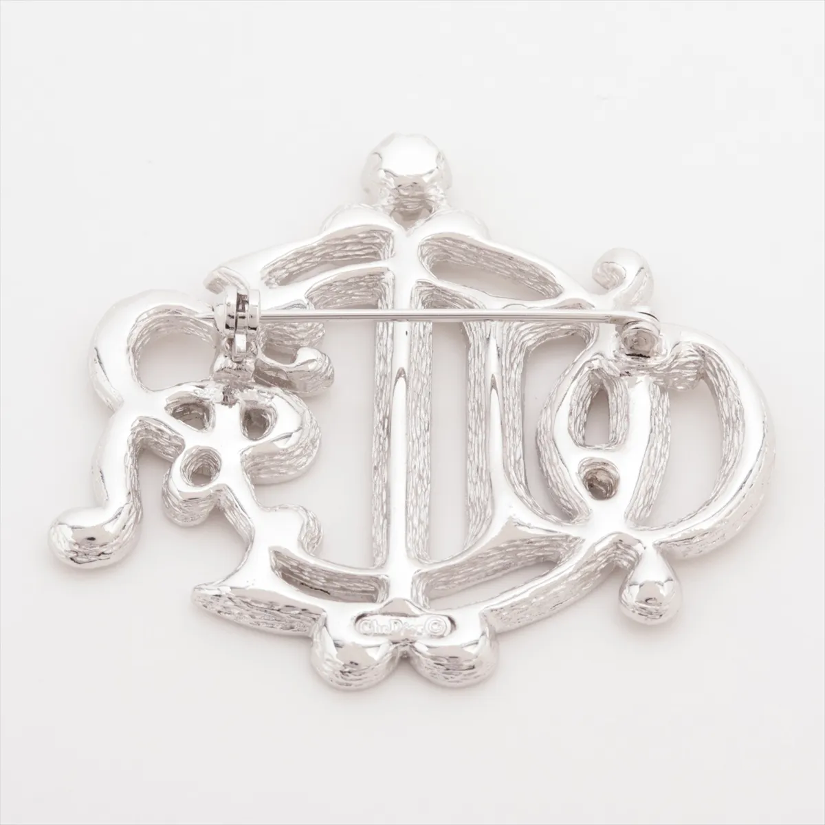 Logo Brooch GP x Rhinestone Silver — view 2
