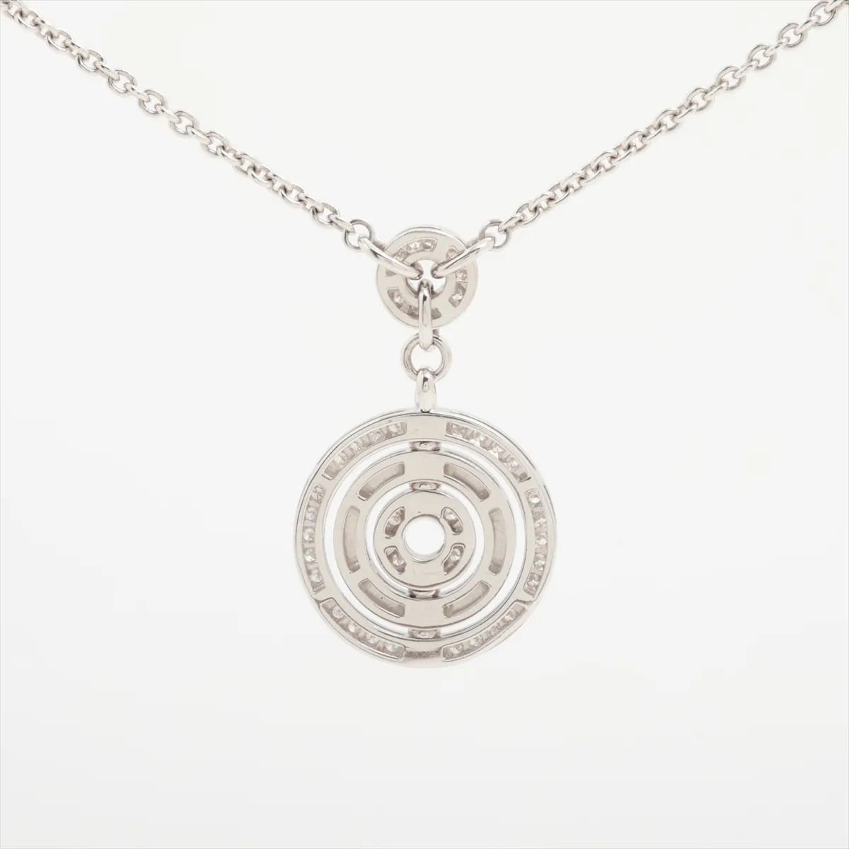 Astrale Cerchi Diamond Necklace, 750 (WG), 17.9g, minor chips on stones, — view 2