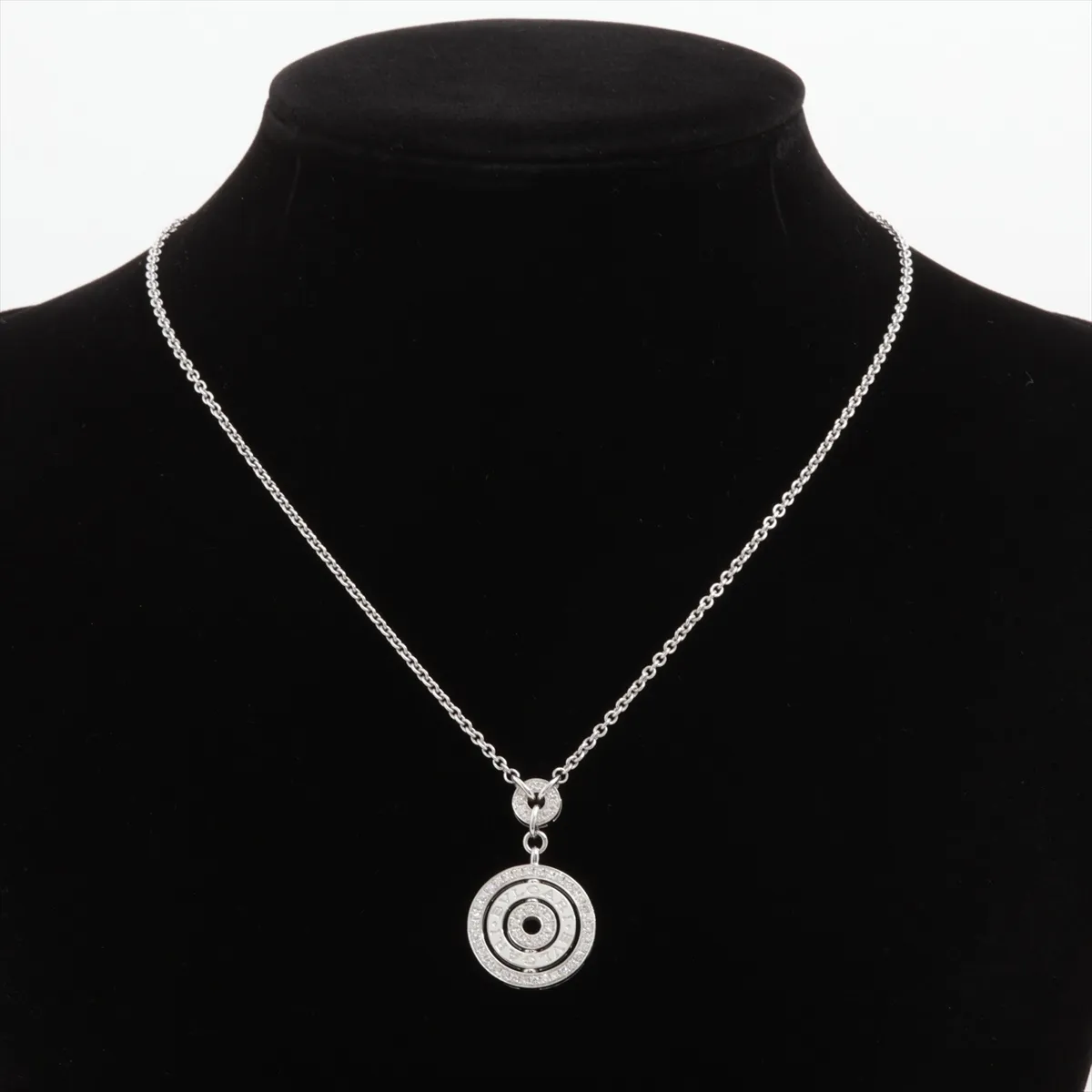 Astrale Cerchi Diamond Necklace, 750 (WG), 17.9g, minor chips on stones, — view 5