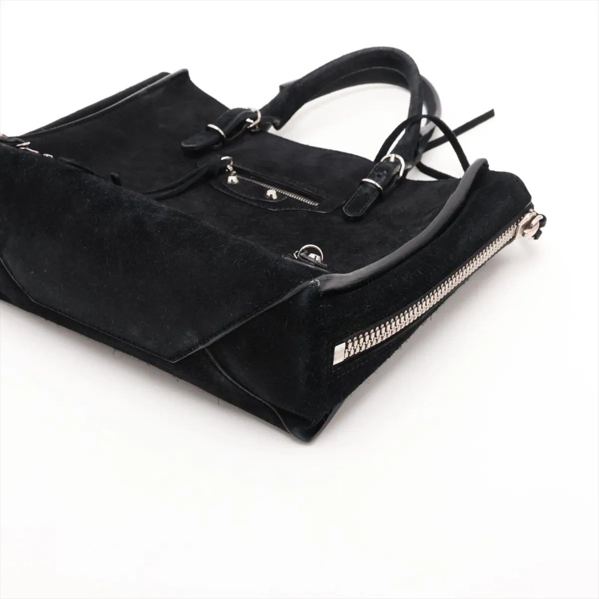 The Paper Mini 357333 Suede 2-Way Handbag Black — view 3