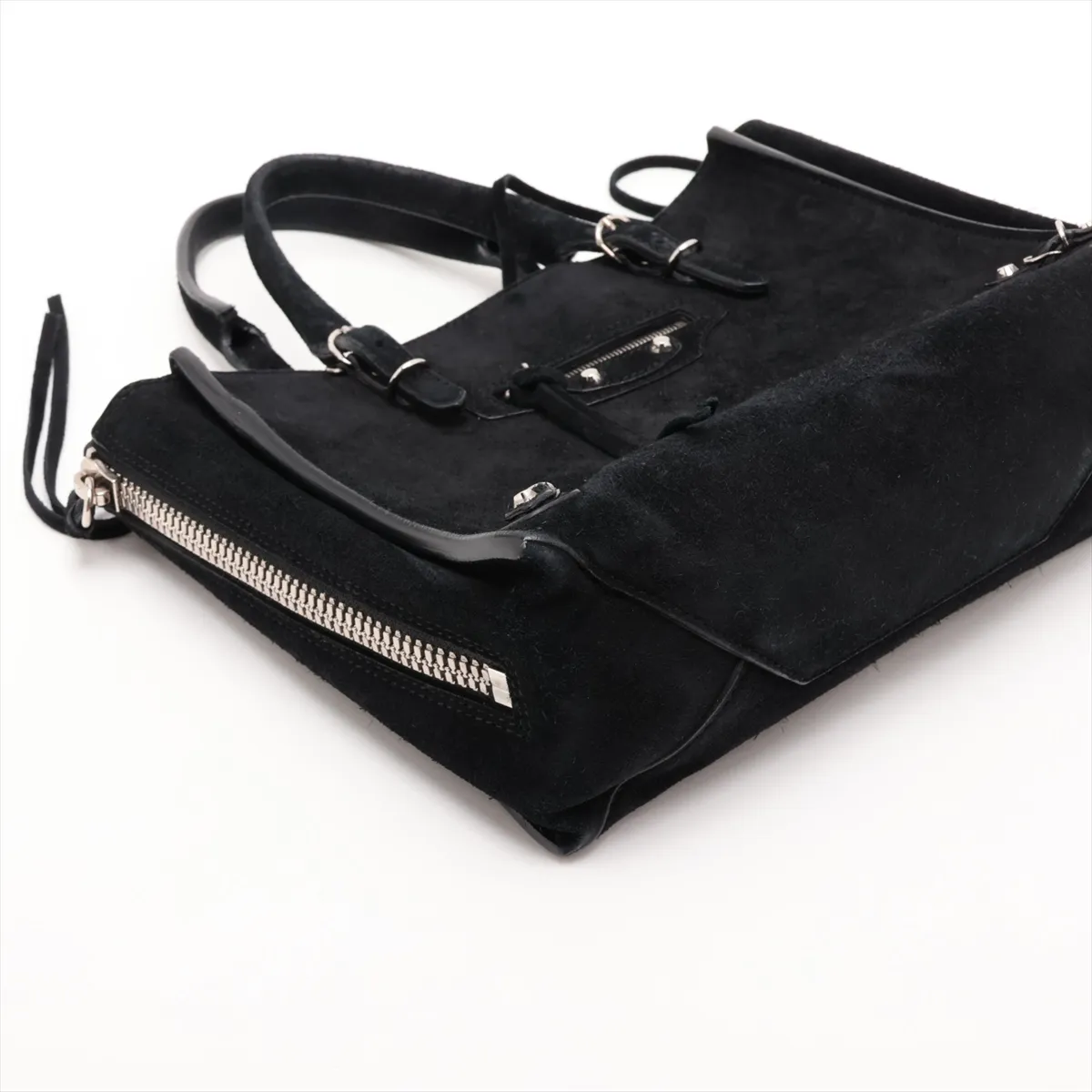 The Paper Mini 357333 Suede 2-Way Handbag Black — view 4