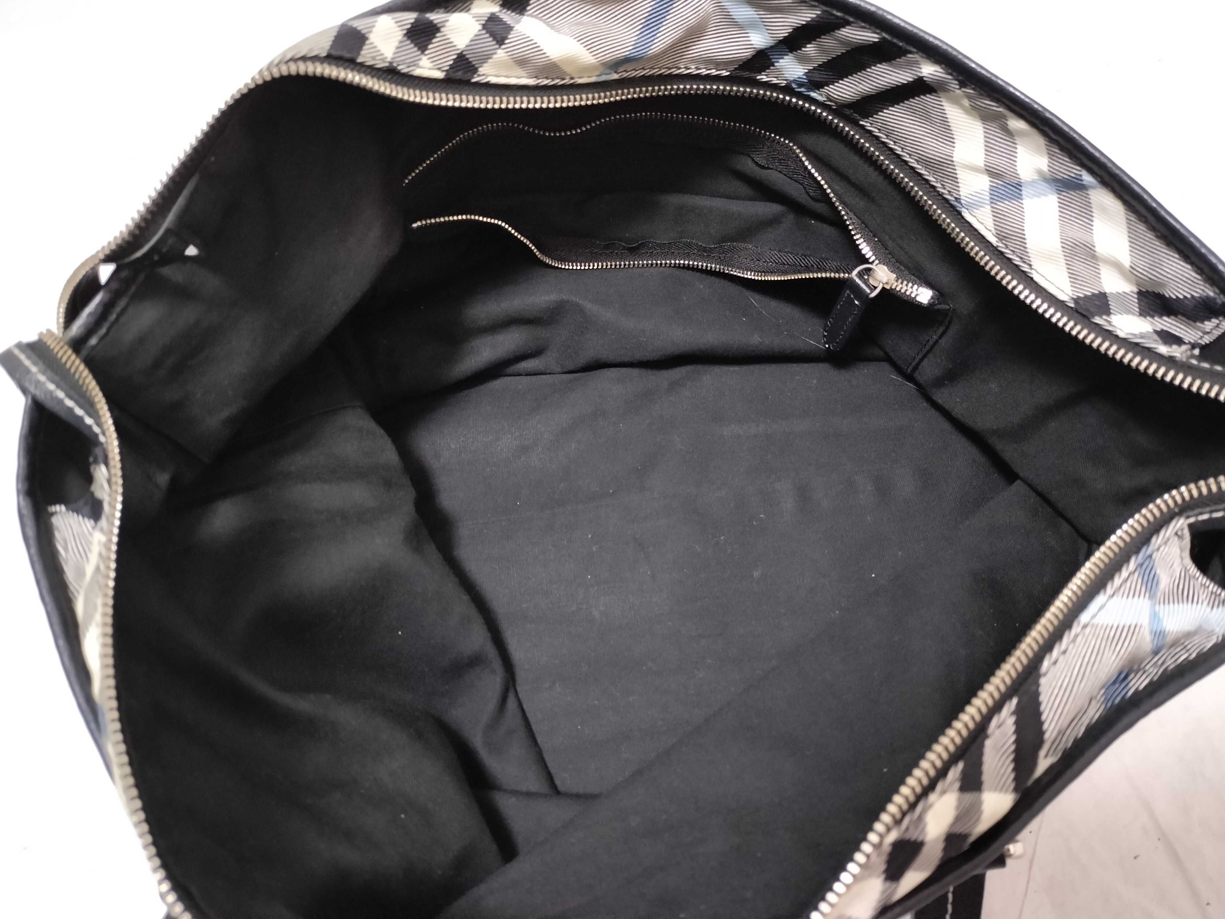 Blue Label Nova Check Leather Tote Bag — view 10