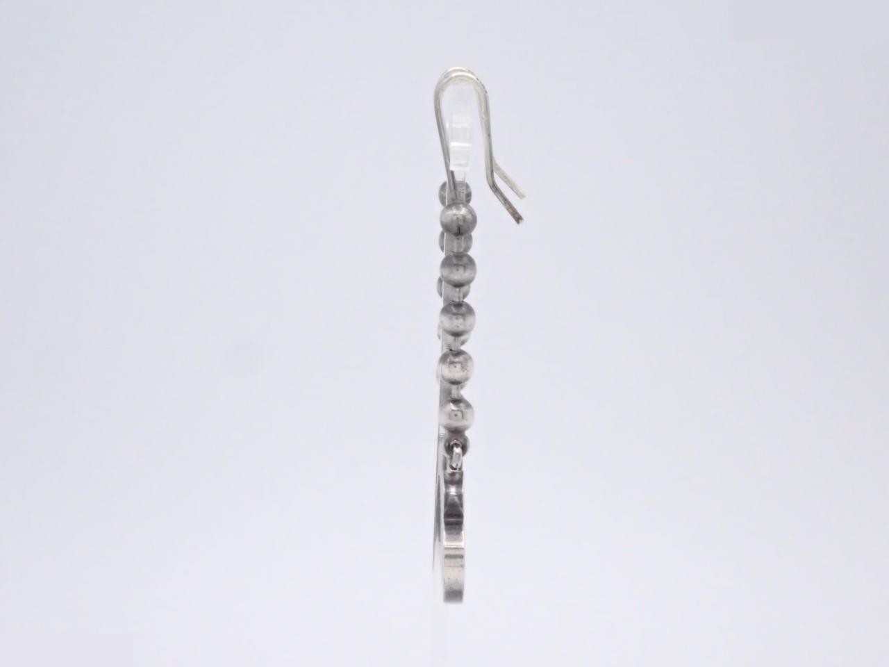 Ag925/7.2g Heart Motif Earrings — view 3