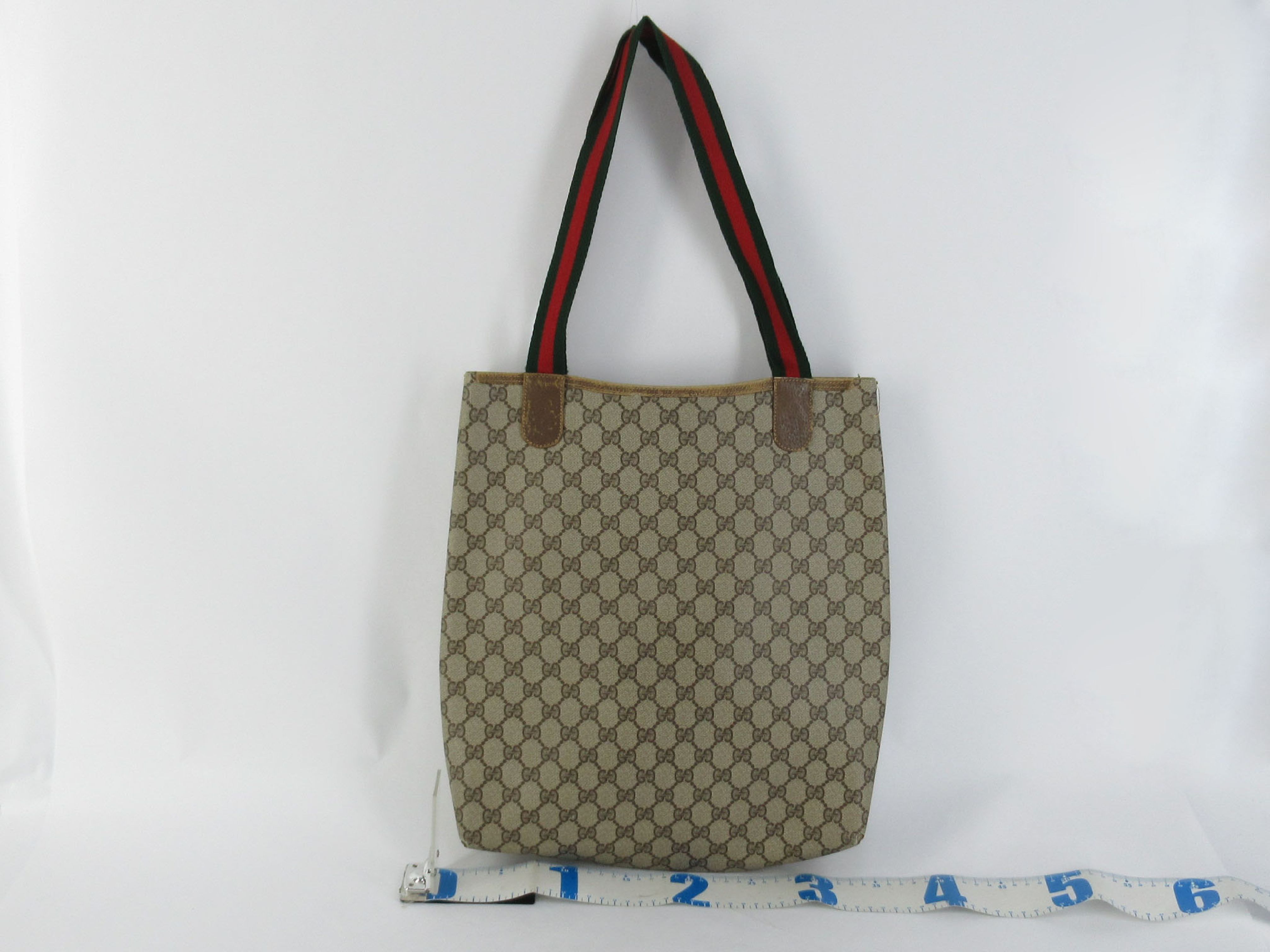 GG Supreme Gucci 40 02 003 GG Supreme Sherry Line Tote Bag Brown Tote Bag — view 2