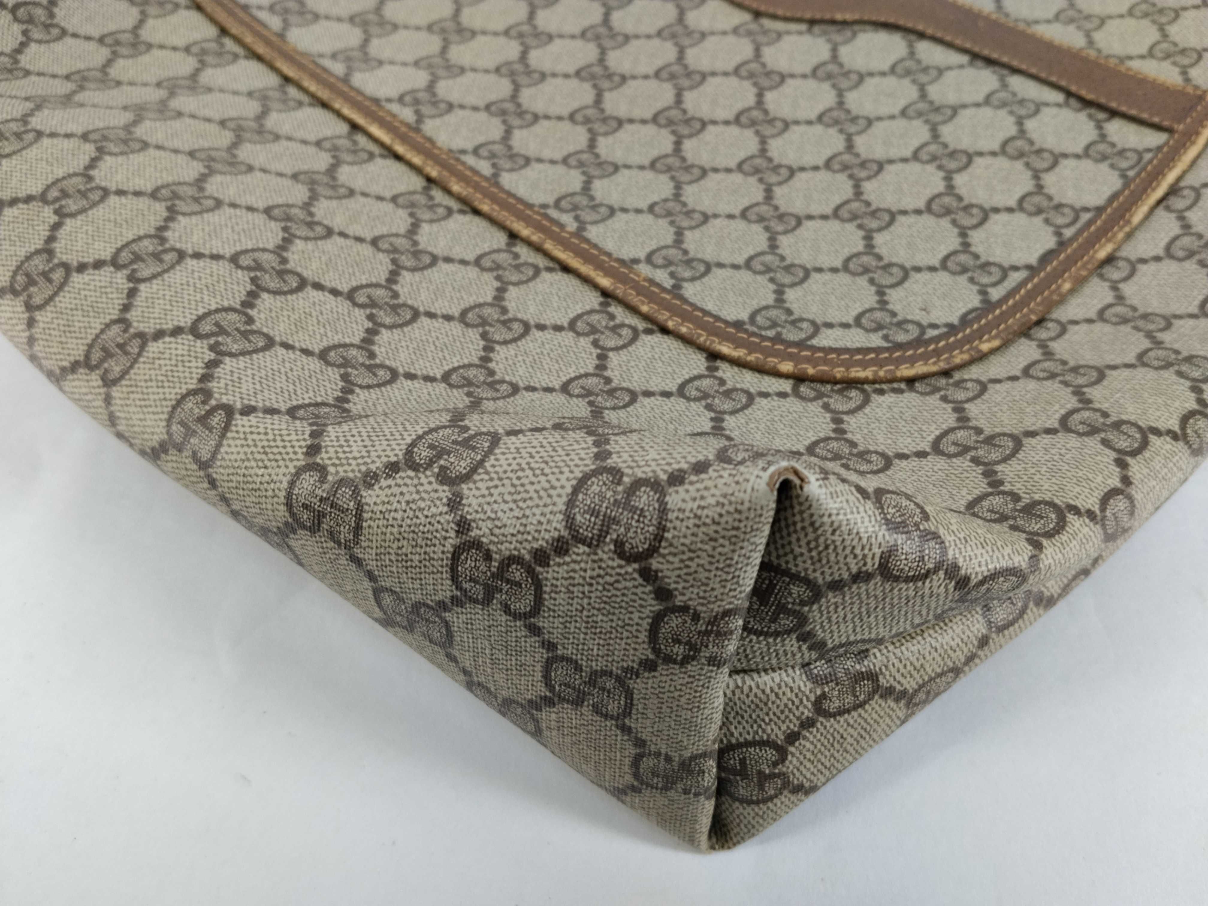 GG Supreme Gucci 40 02 003 GG Supreme Sherry Line Tote Bag Brown Tote Bag — view 6
